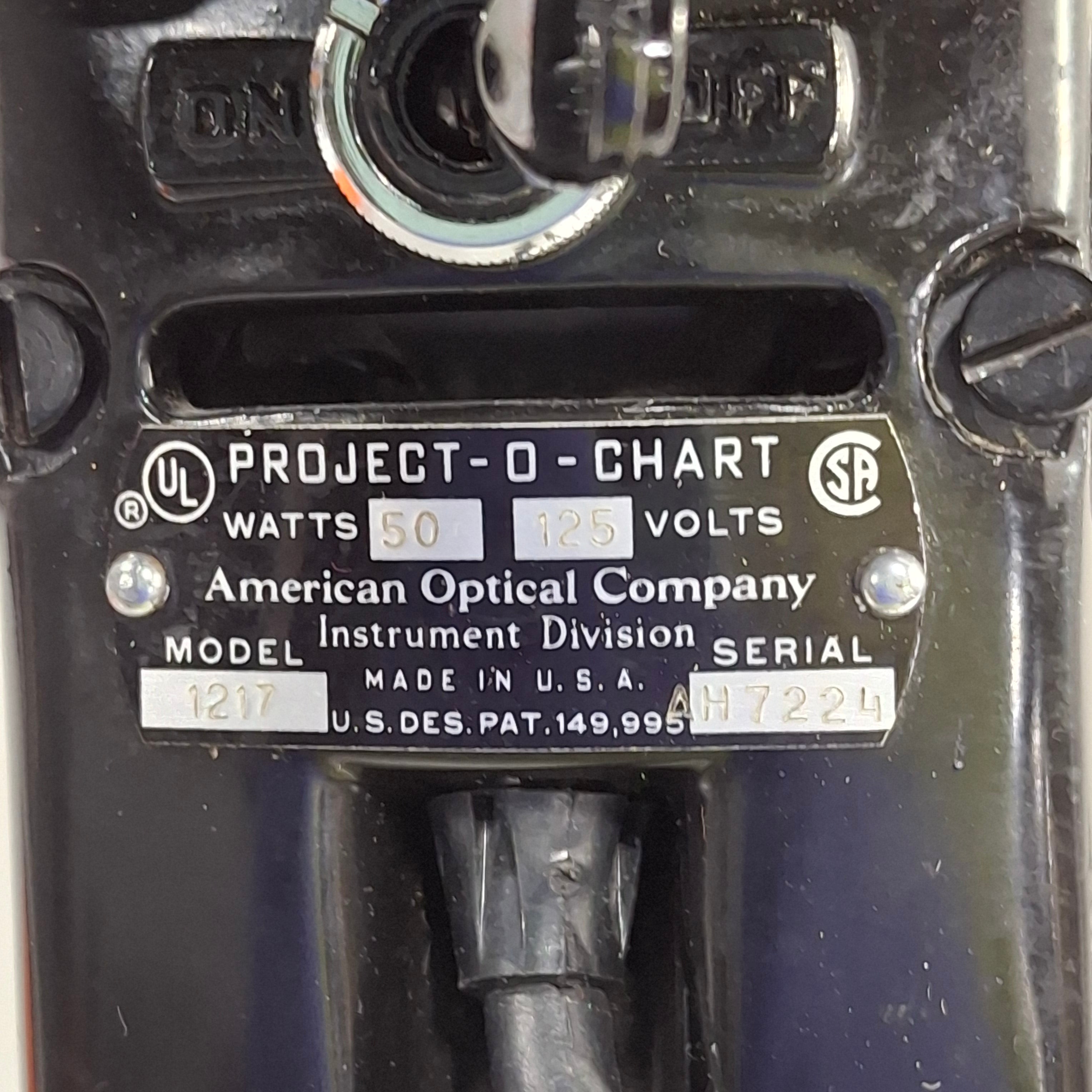 American Optical Project-O-Chart
