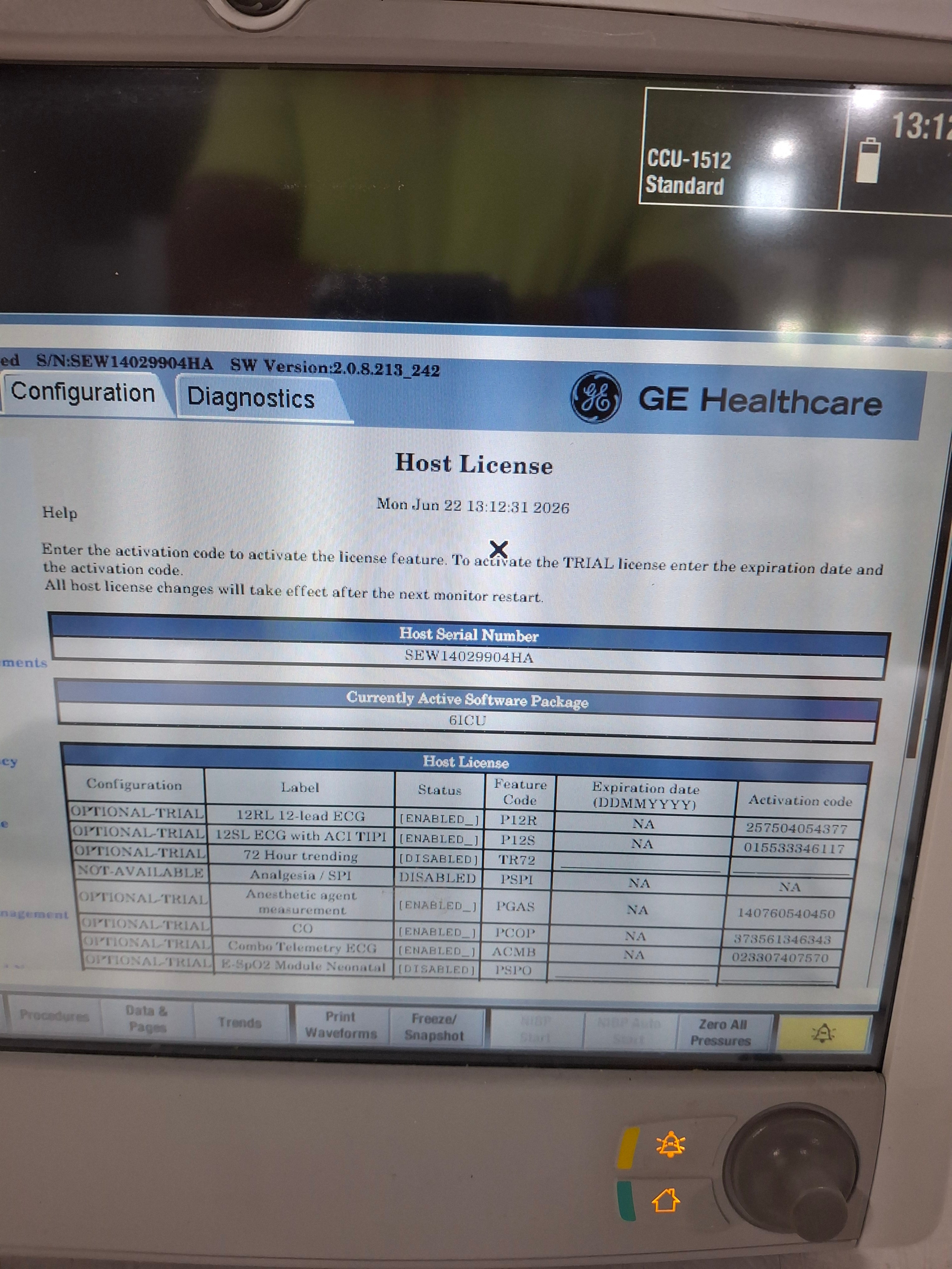 GE Healthcare Carescape B650 Patient Monitor