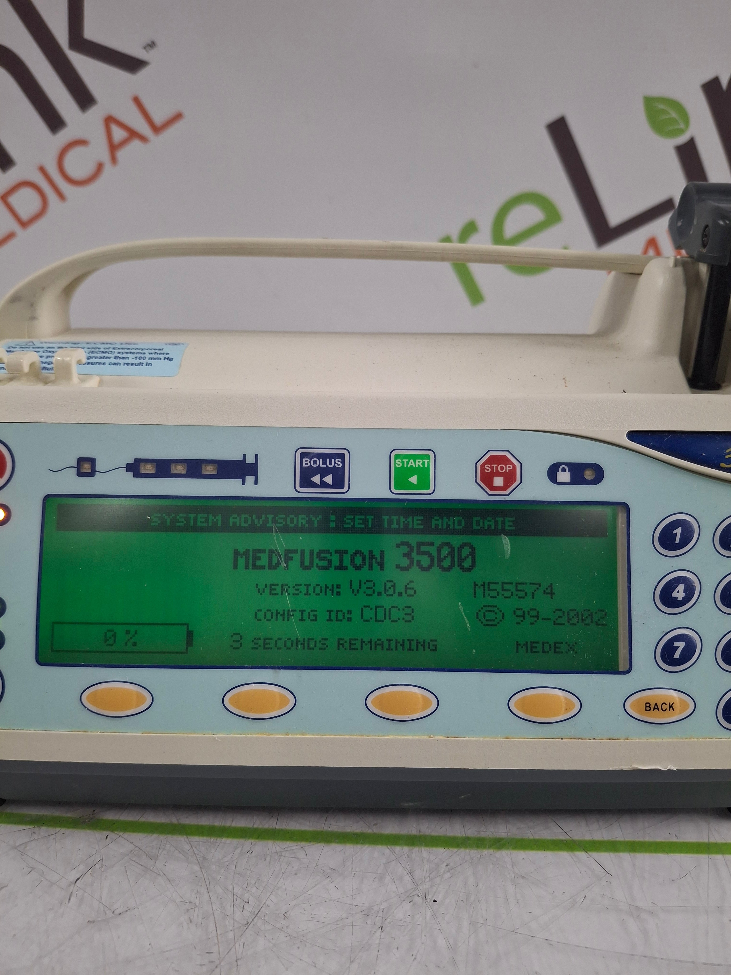 Smiths Medical Medfusion 3500 Version 3 Syringe Infusion Pump
