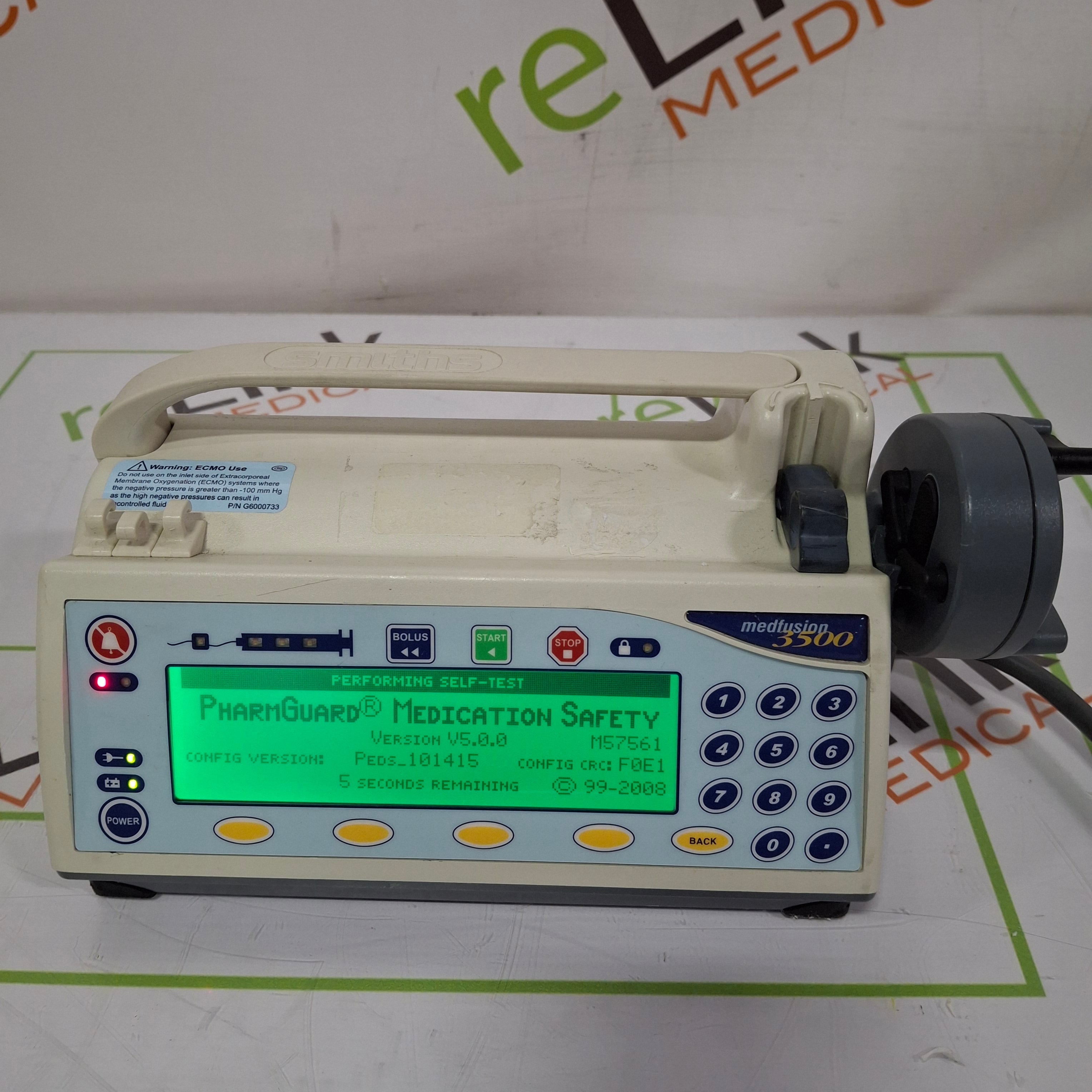 Smiths Medical Medfusion 3500 Version 5 Syringe Infusion Pump