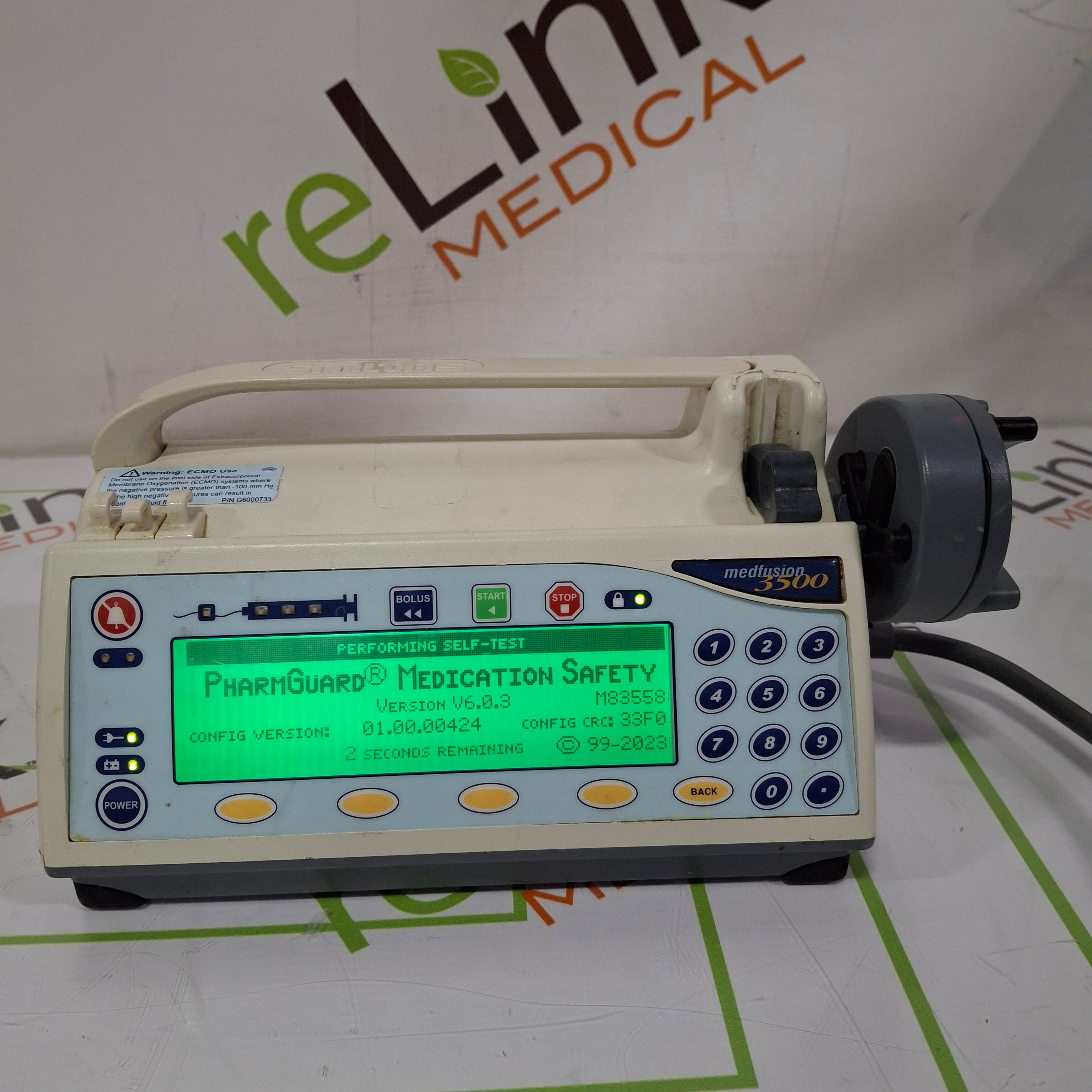 Smiths Medical Medfusion 3500 Version 6 Syringe Infusion Pump