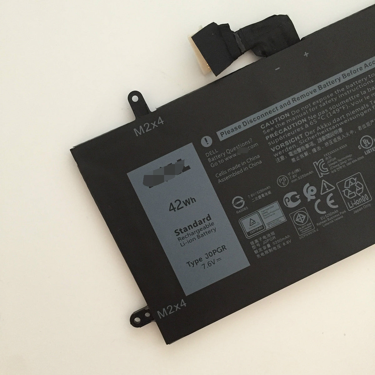 J0PGR JOPGR 42Wh Battery For Dell Latitude 12 5285 5290 2-in-1 laptop