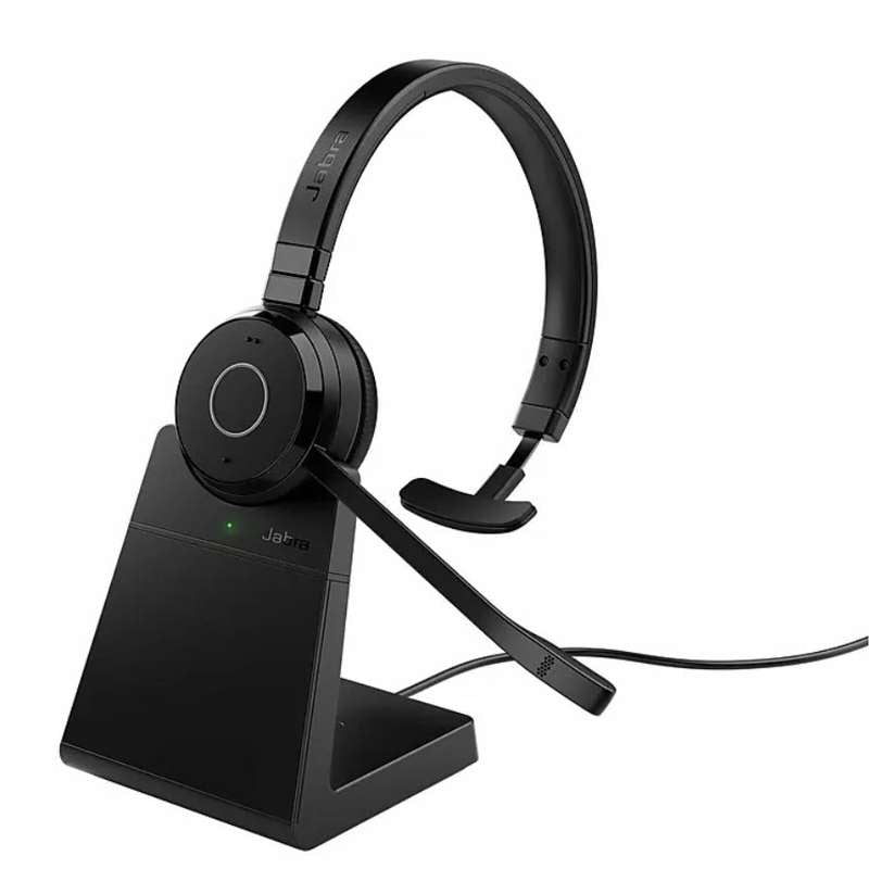 Jabra Evolve 65 TE Link 390 Microsoft Teams Mono Wireless Headset + Stand (6693-833-399)