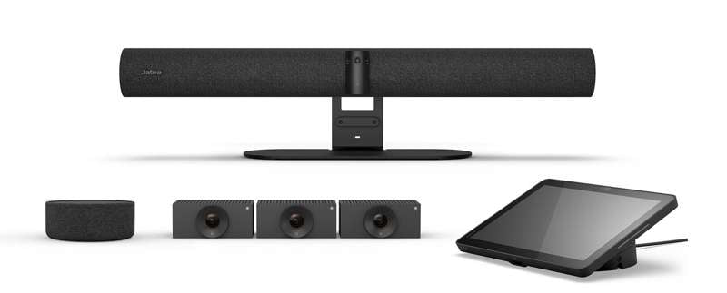 Jabra PanaCast Video Conferencing Room Kit Multi (P55 Video Bar & Touch Controller, SpeakerMic, Huddly L1, Crew)
