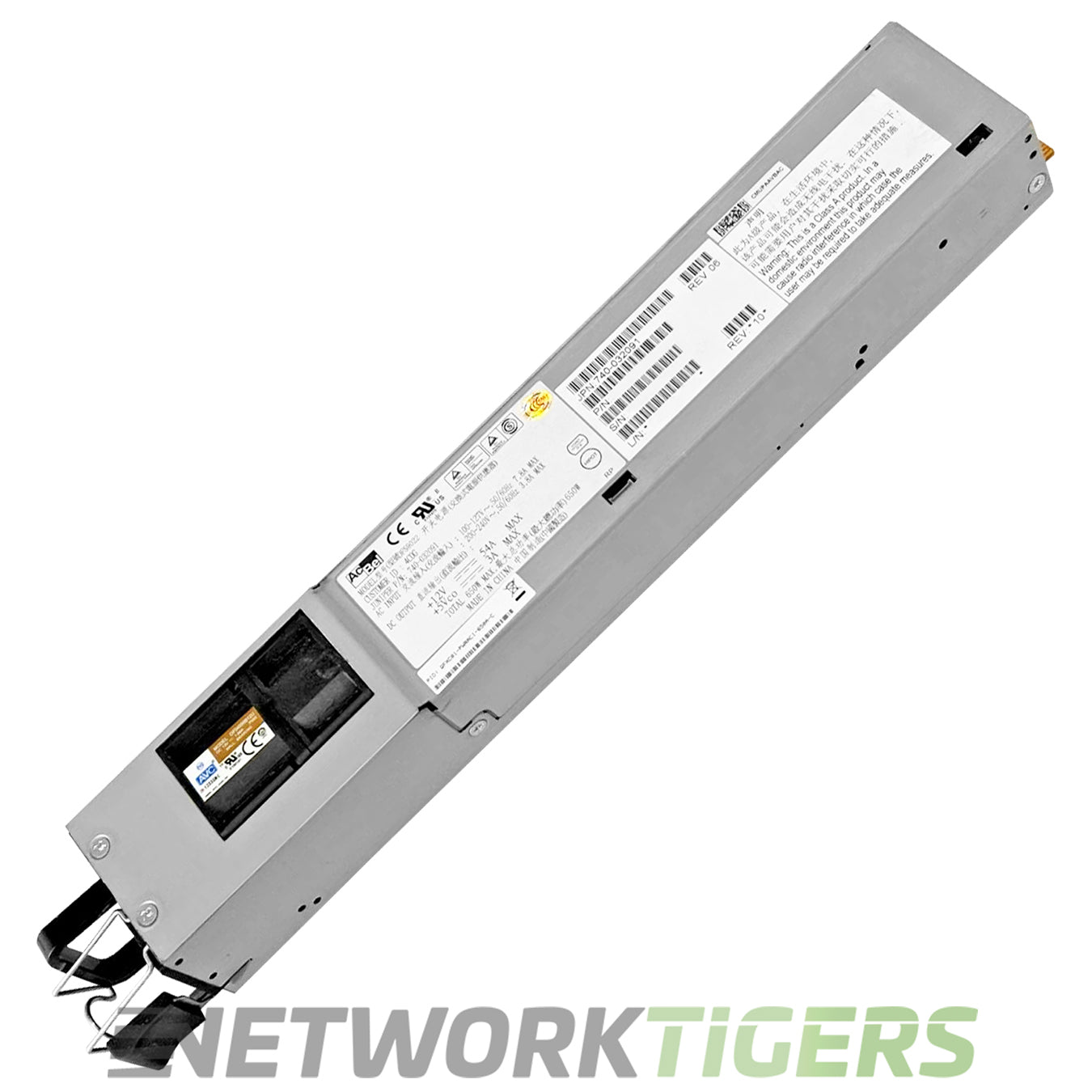 Juniper QFXC01-PWRACI-650A QFX Series 650W AC FRU-to-Port Switch Power Supply