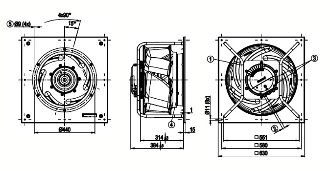 K3G500-8317081582 ebm papst FAN