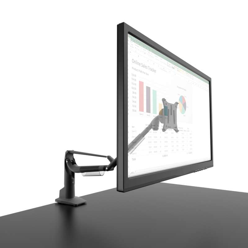 Kanto Single-Monitor Gas Shock Desktop Mount for 17-inch to 32-inch Displays - Black