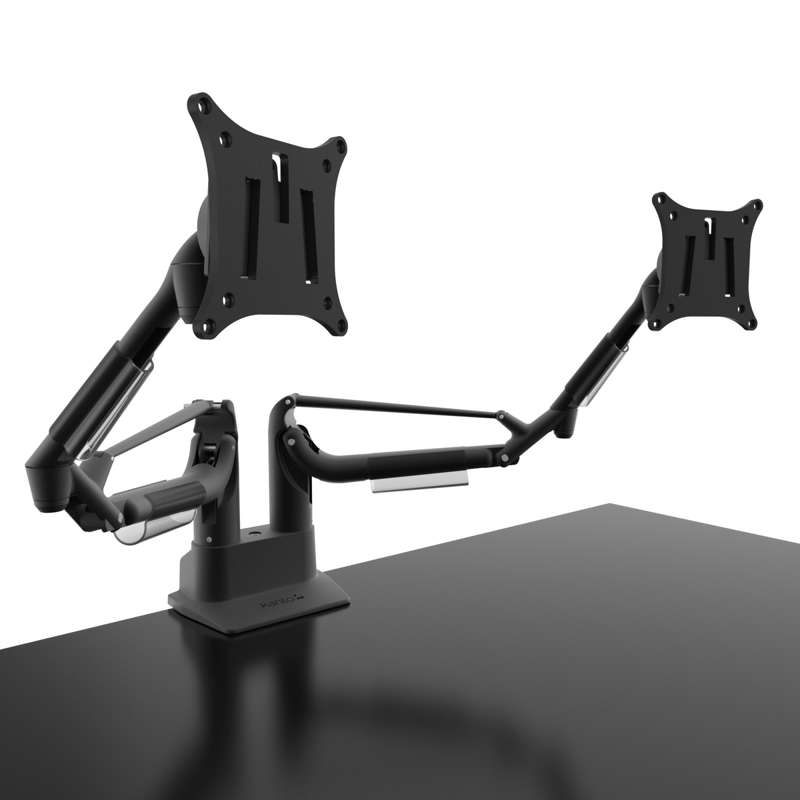 Kanto Dual-Monitor Gas Shock Desktop Mount for 17-inch to 32-inch Displays - Black