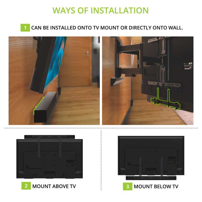 Kanto Universal Sound Bar TV Mount - Black