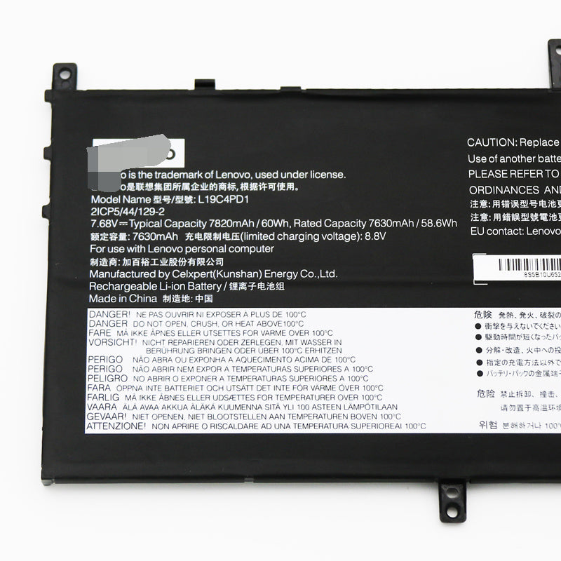 Lenovo L19C4PD1 L19M4PD1 5B10U65274 SB10W67395 Laptop Battery