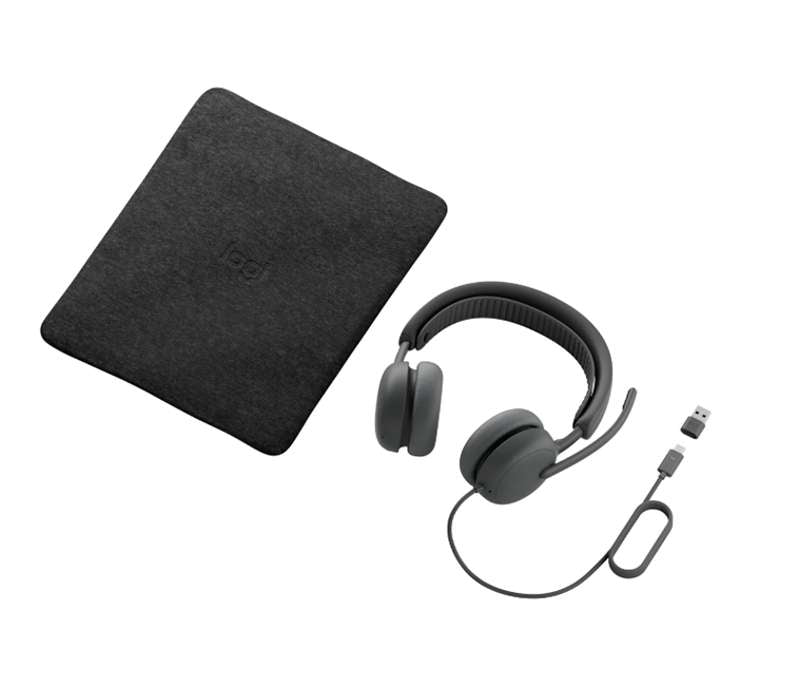 Logitech Zone Wired 2 for Business Wired USB headset - Teams version, Graphite