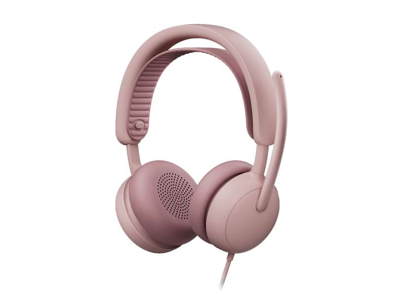Logitech Zone Wired 2 for Business Wired USB headset - Teams version, Rose