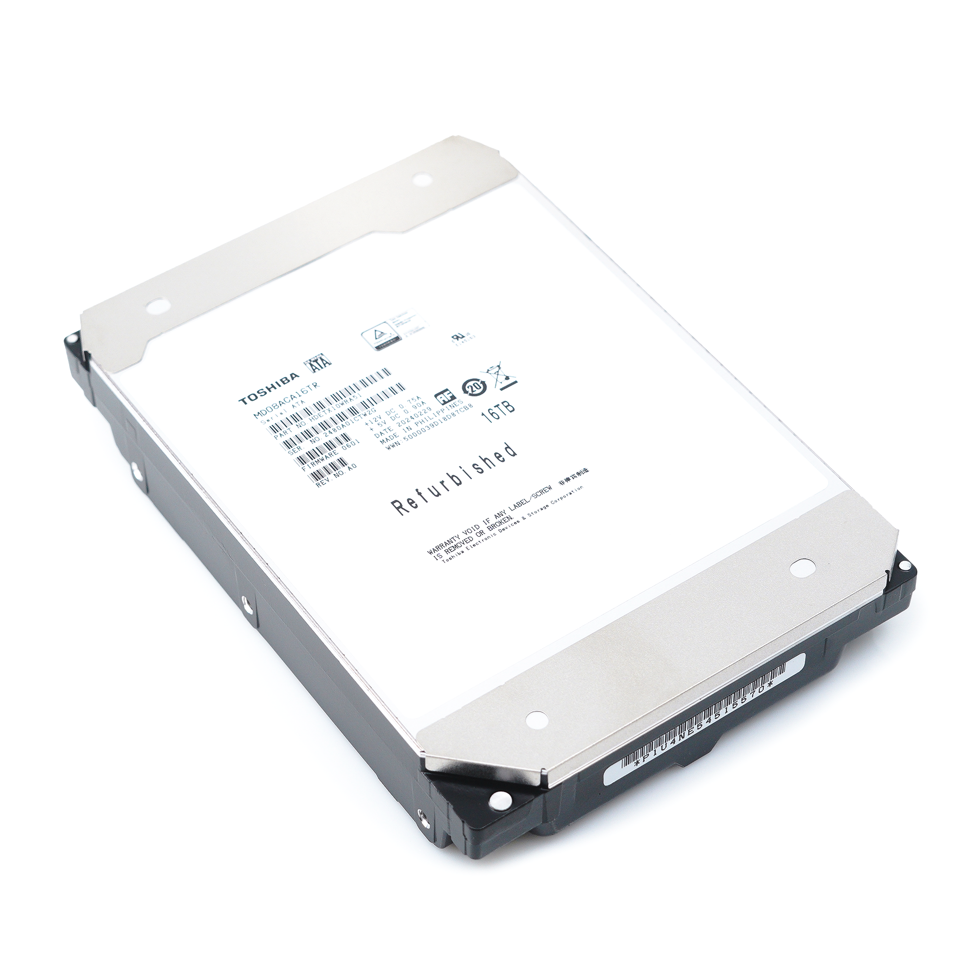 Toshiba MD08 MD08ACA16TR 16TB 7.2K RPM SATA 6Gb/s 512e Desktop 3.5in Refurbished HDD