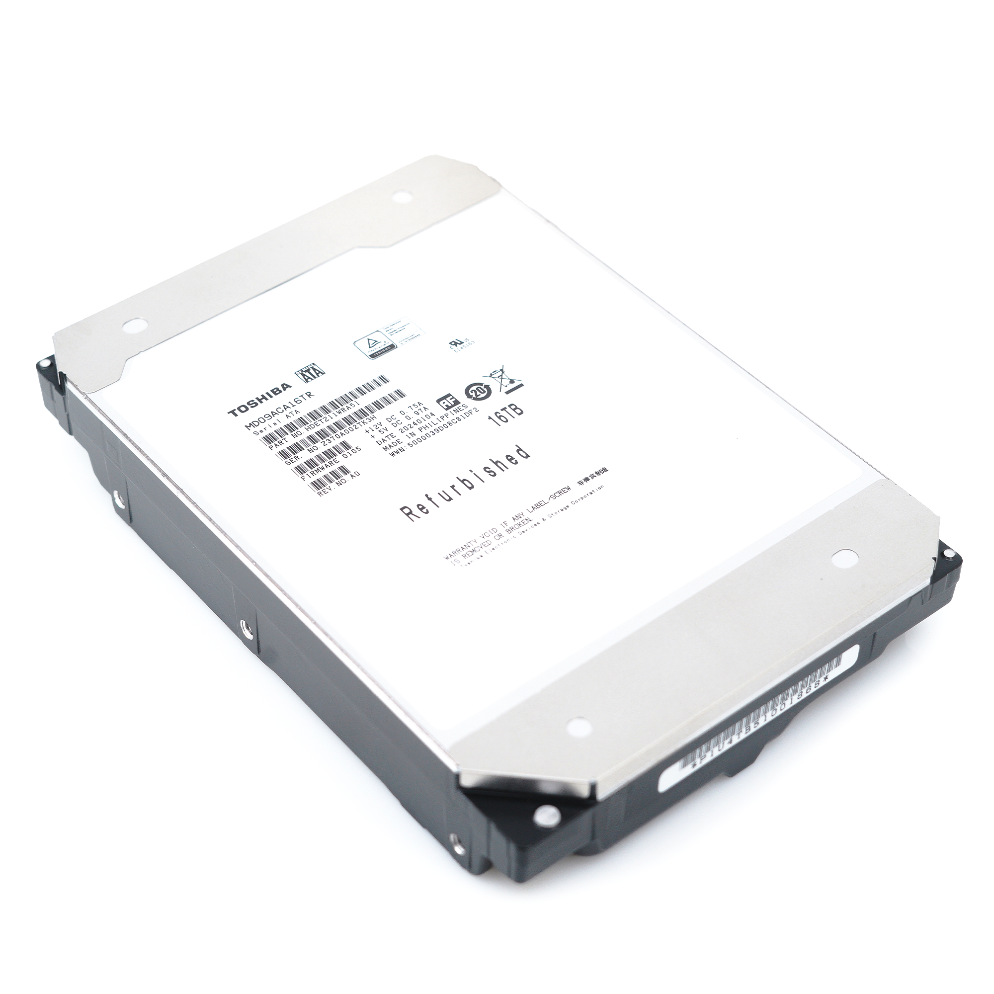 Toshiba MD09 MD09ACA16TR 16TB 7.2K RPM SATA 6Gb/s 512e Desktop 3.5in Hard Drive