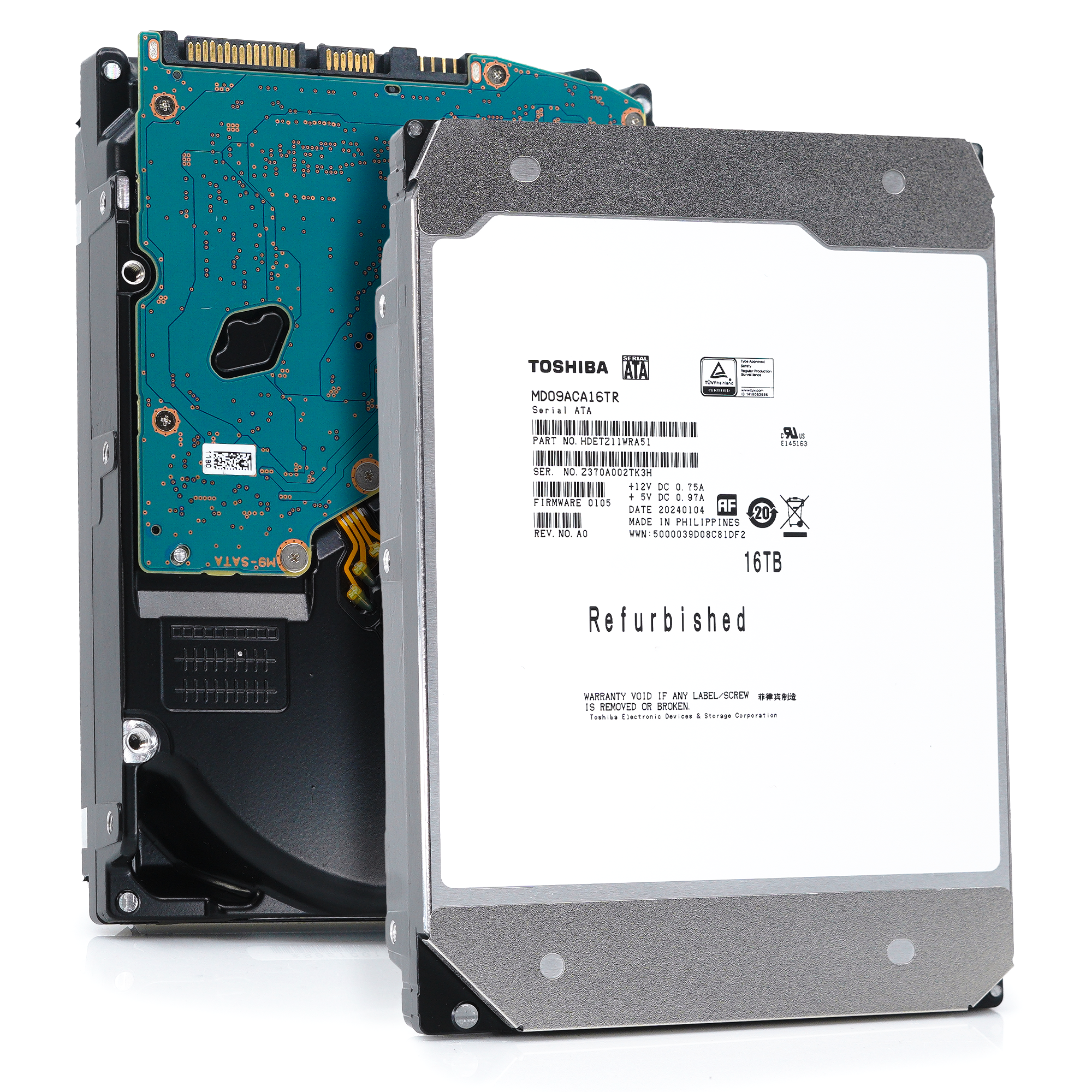 Toshiba MD09 MD09ACA16TR 16TB 7.2K RPM SATA 6Gb/s 512e Desktop 3.5in Hard Drive