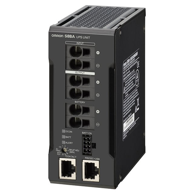 S8BA-24D24D960SBF | Omron Industrial UPS 24VDC 960W DIN Rail Li-Ion Hot-Swappable