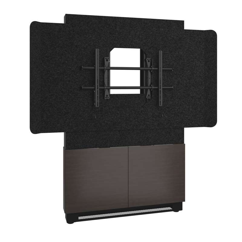 Middle Atlantic Forum Floor-to-Wall Mounted 48" (2-Bay) Display Stand for (1) 56" to 65" Display, Dark Finish