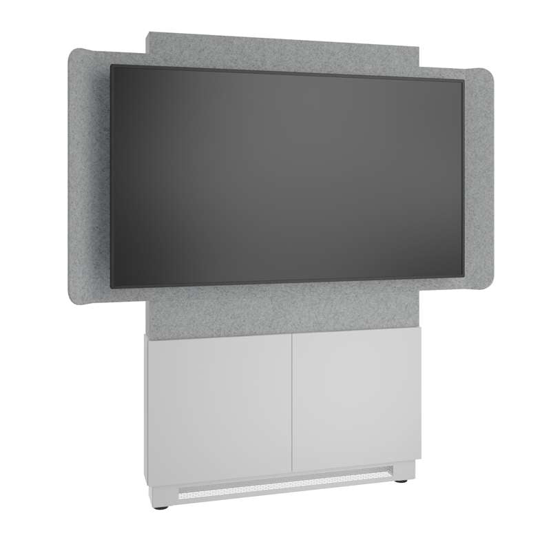 Middle Atlantic Forum Floor-to-Wall Mounted 48" (2-Bay) Display Stand for (1) 66" to 75" Display, Light Finish