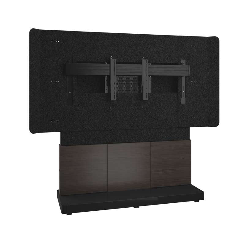 Middle Atlantic Forum Free-Standing 66" (3 Bay) Display Stand for (1) 70" to 75" Display, Dark Finish