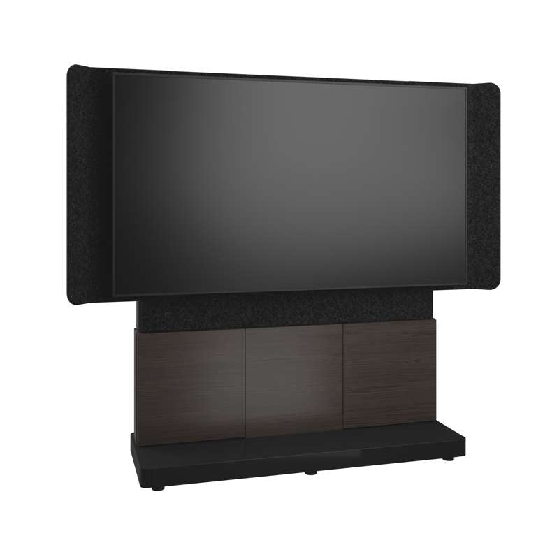Middle Atlantic Forum Free-Standing 66" (3 Bay) Display Stand for (1) 76" to 85" Display, Dark Finish