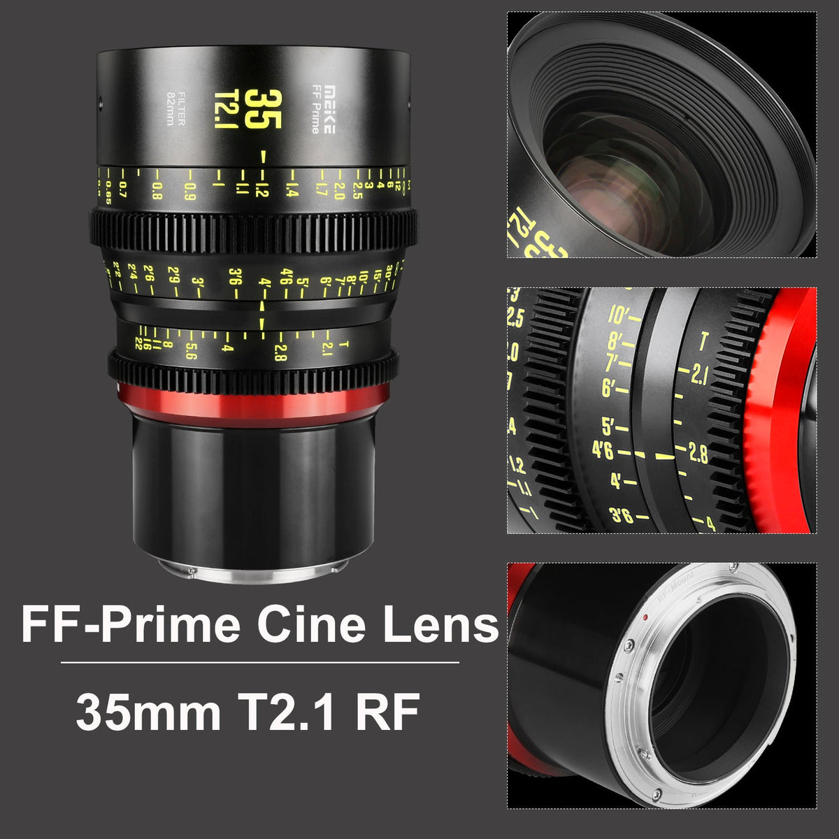 Meike Cinema Full Frame Cinema Prime 35mm T2.1 Lens (RF Mount)