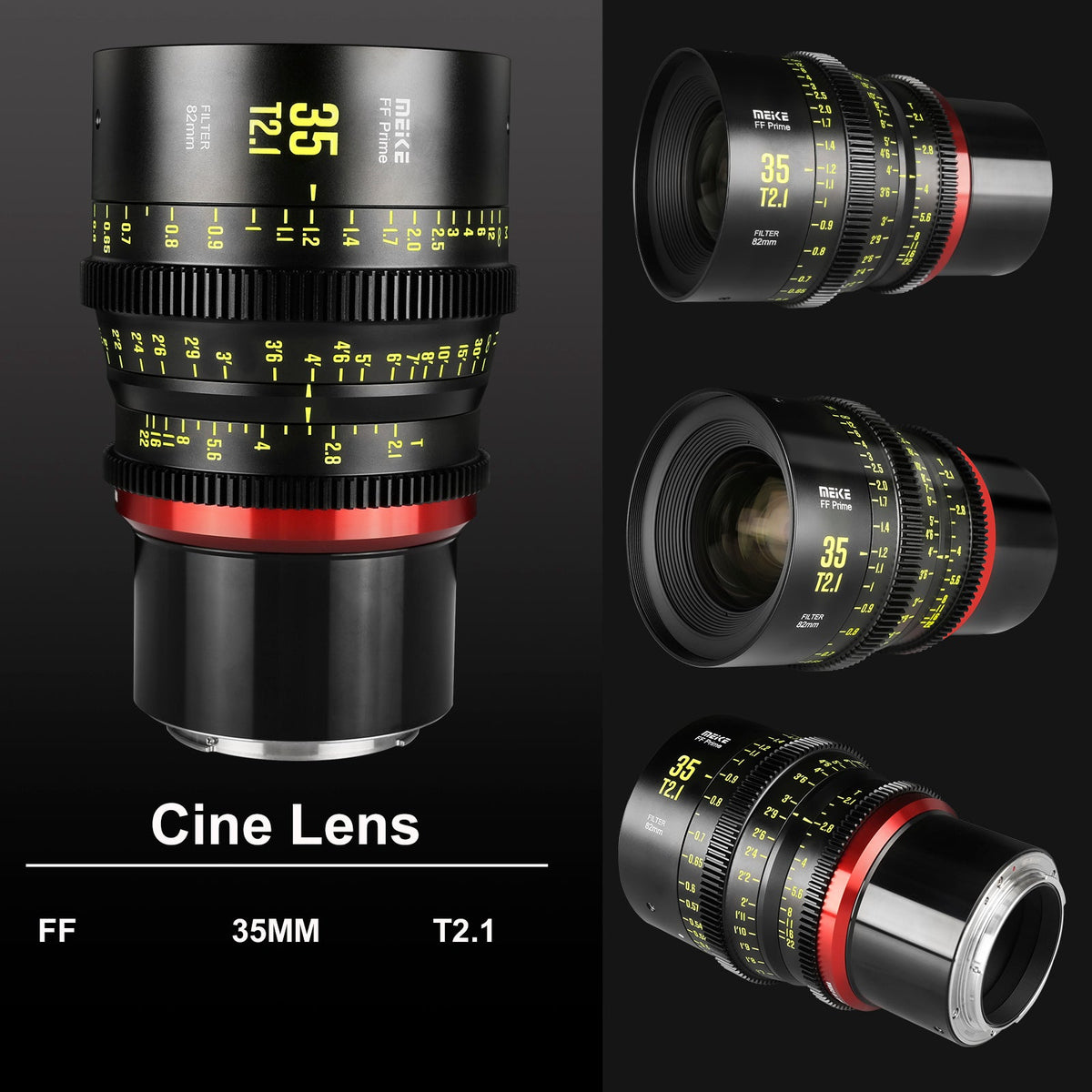 Meike Cinema Full Frame Cinema Prime 35mm T2.1 Lens (RF Mount)