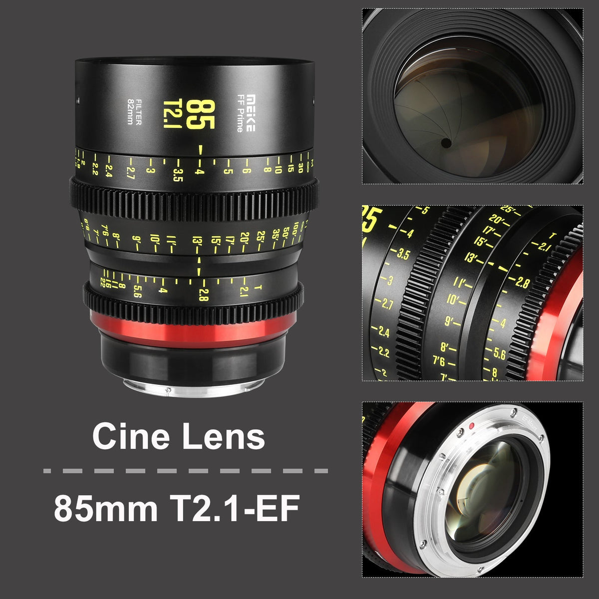 Meike Cinema Full Frame Cinema Prime 85mm T2.1 Lens (Canon EF Mount)