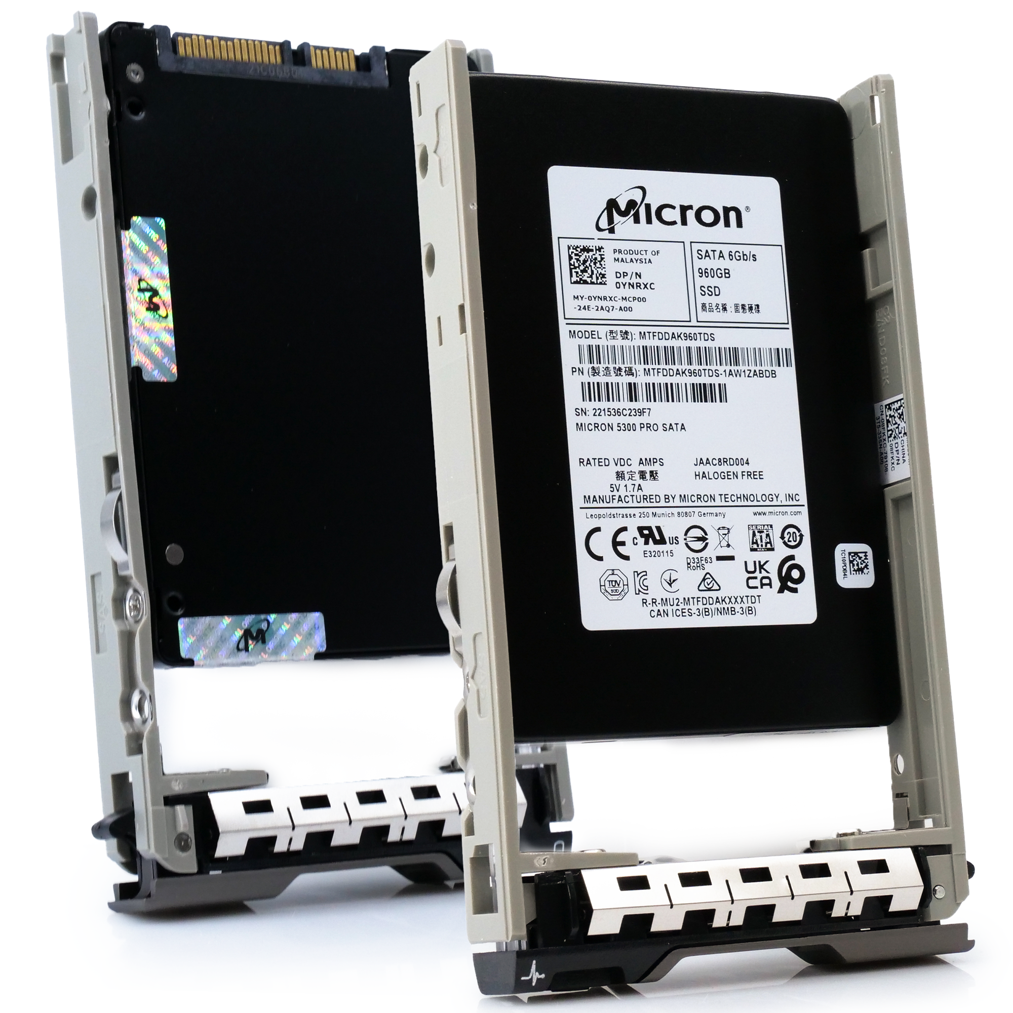 Dell G13 0YNRXC MTFDDAK960TDS 960GB SATA 6Gb/s 512n 2.5in Solid State Drive