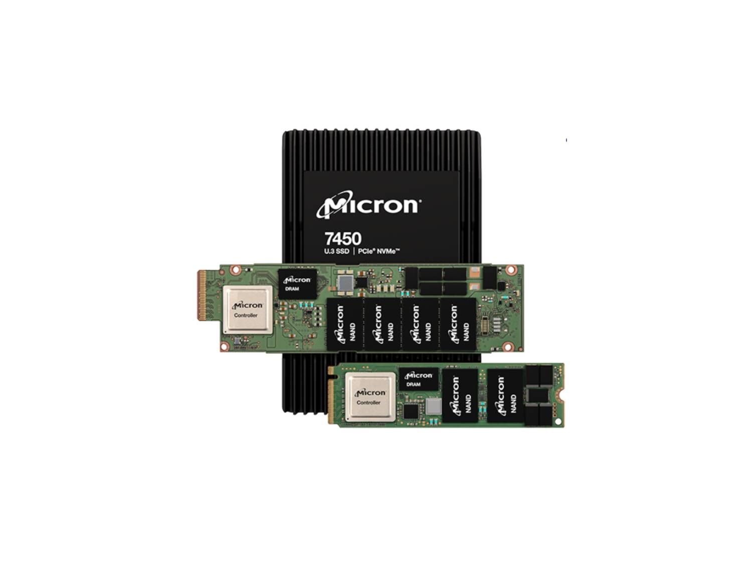 Micron MTFDKCC1T6TFS-1BC1ZABHA 7450 MAX 1.6TB U.3 PCIe Gen4x4 NVMe SSD HPE-Optimized Enterprise Storage
