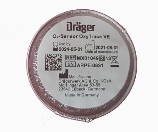 8606055 Dräger anesthesia machine oxygen sensor cable box Fabius Tiro