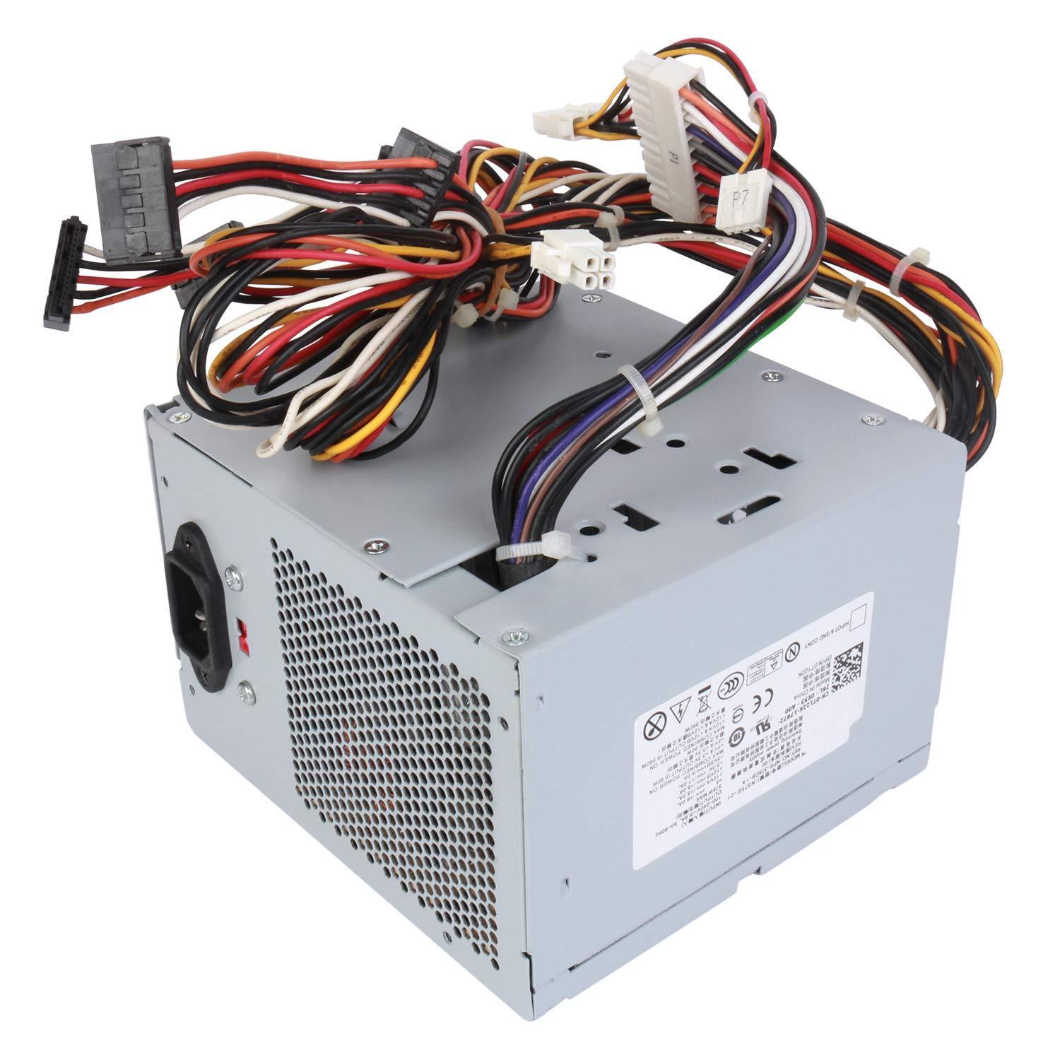 N375P-00 L375P-00 375W Power Supply Replacement for Dell Dimension 9100 9150 9200 E510 E520 XPS 400 410 420 430 Precision Workstation 380 390 T3400 Desktop (DT) Systems N375E-01 KH624 K8956-FoxTI