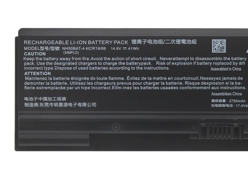 Clevo 6-87-NH50S-41C00 NH50BAT-4 NH50RC NH70RHQ NH50RD Battery