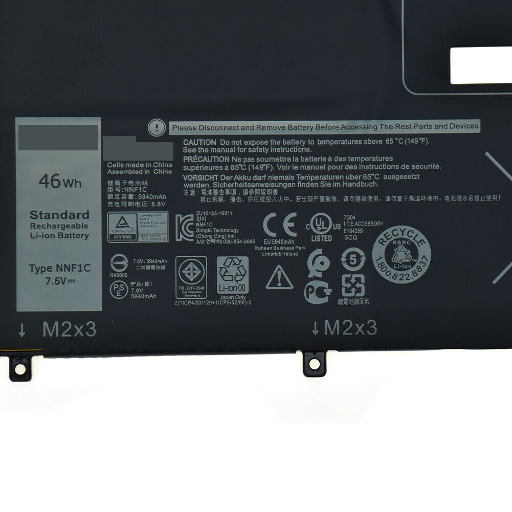 NNF1C HMPFH Battery for Dell XPS 9365 2-in-1 13-9365-D1605TS