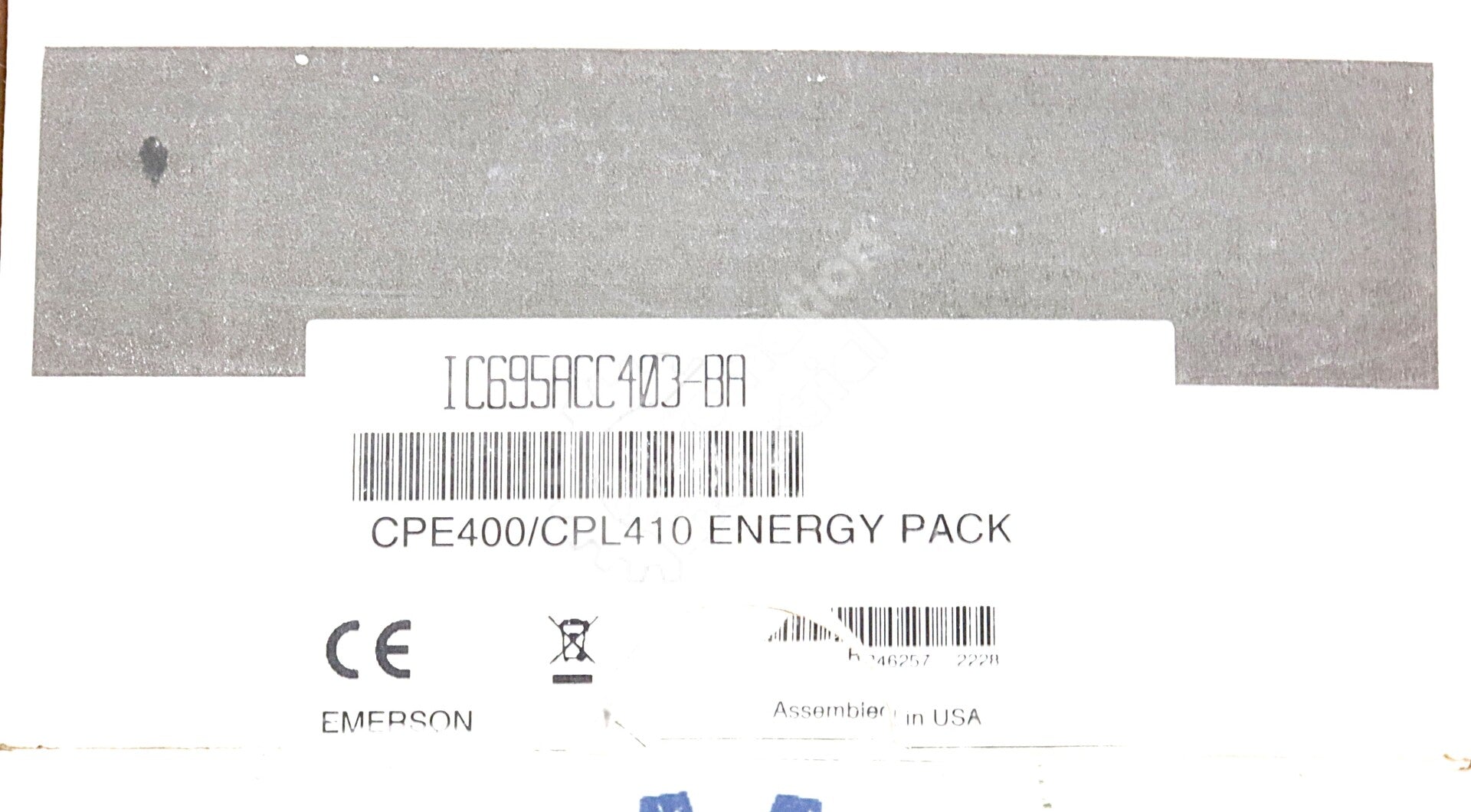 IC695ACC403 By GE Emerson IC695ACC403-BA Energy Pack for RX3i Controller NSFP