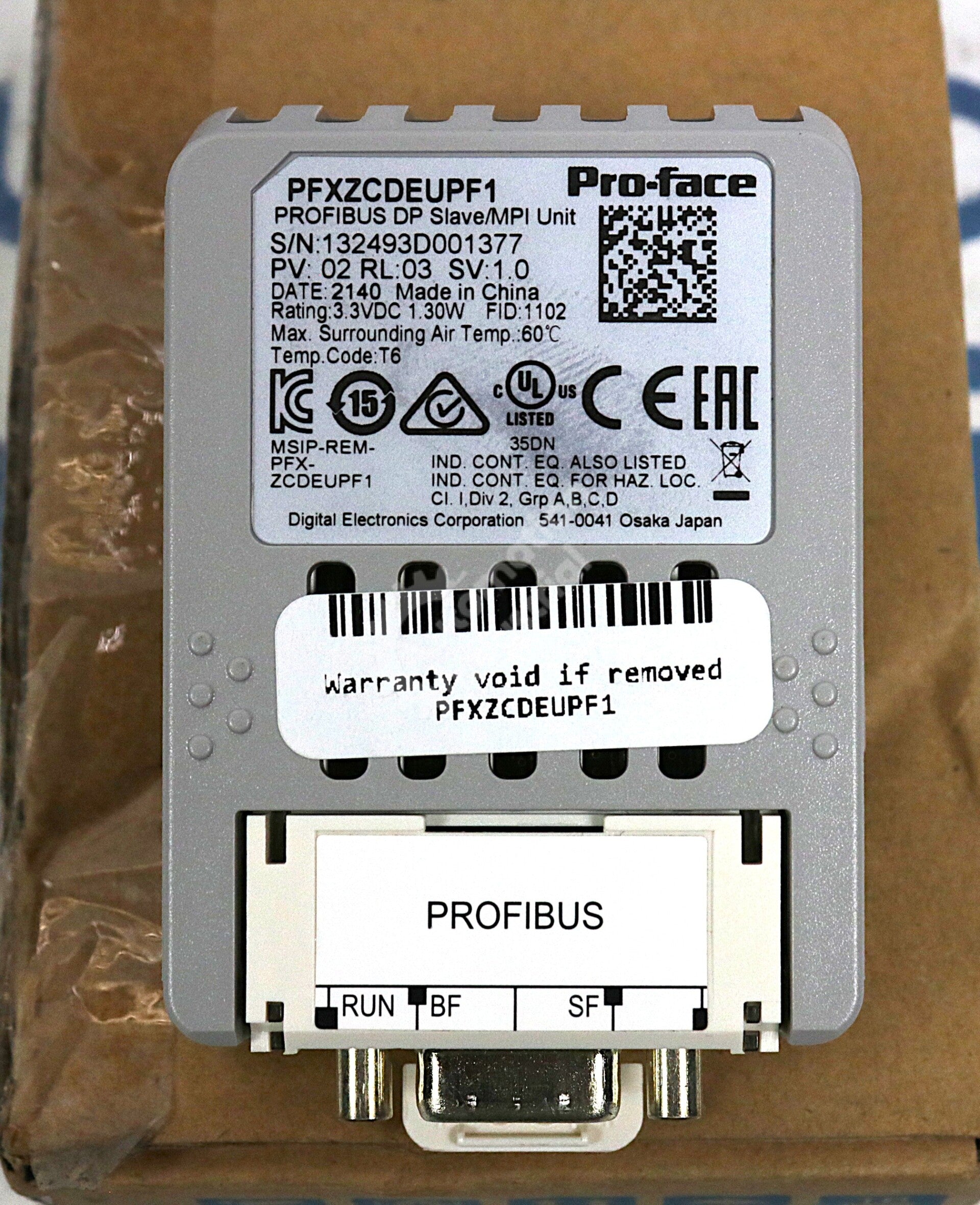 PFXZCDEUPF1 By Proface PROFIBUS DP Slave/MPI Unit New Surplus Factory Package