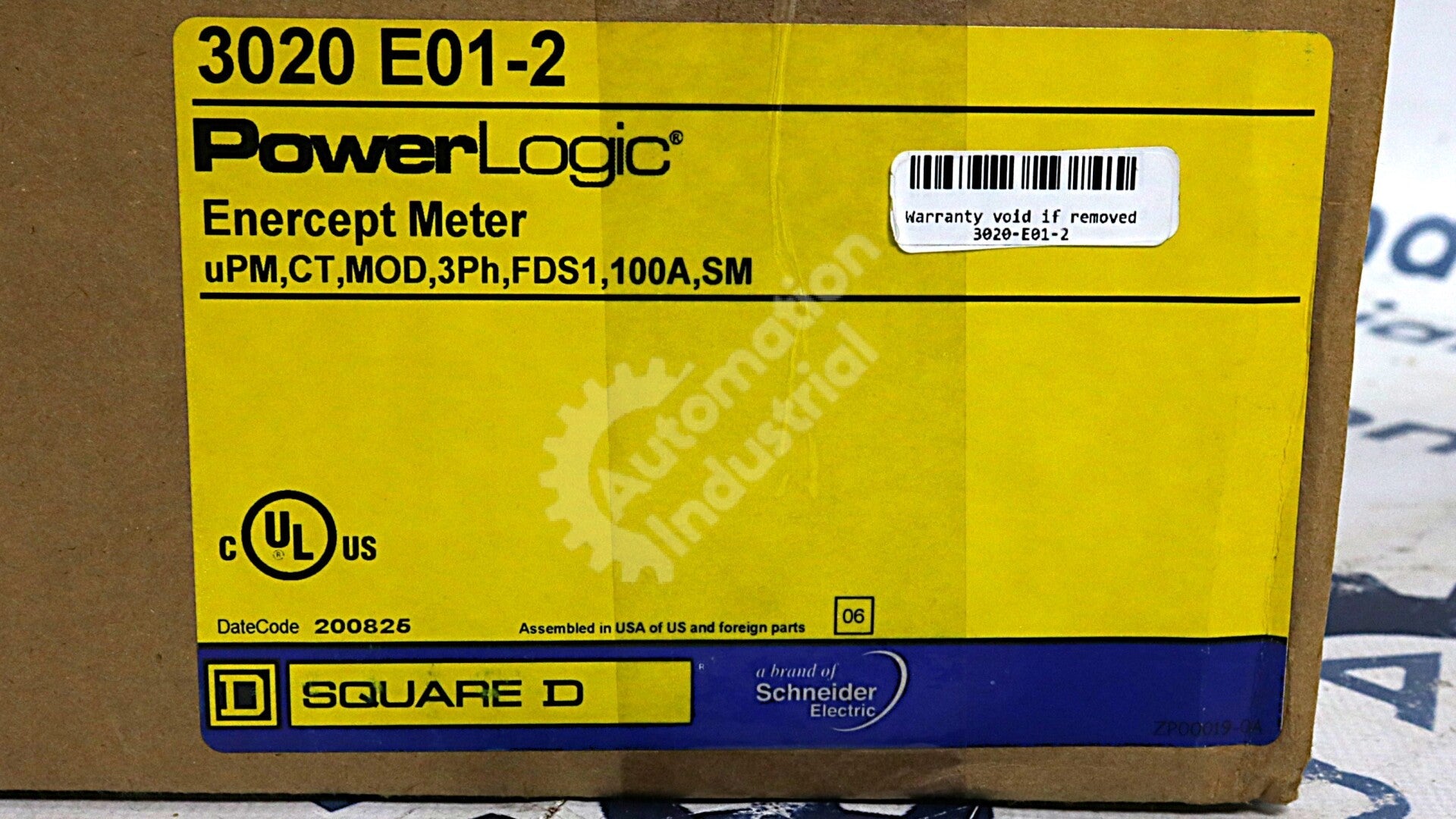 E01-2 By Square D PowerLogic Class 3020 208-480VAC 100Amp Enercept Meter NSFP