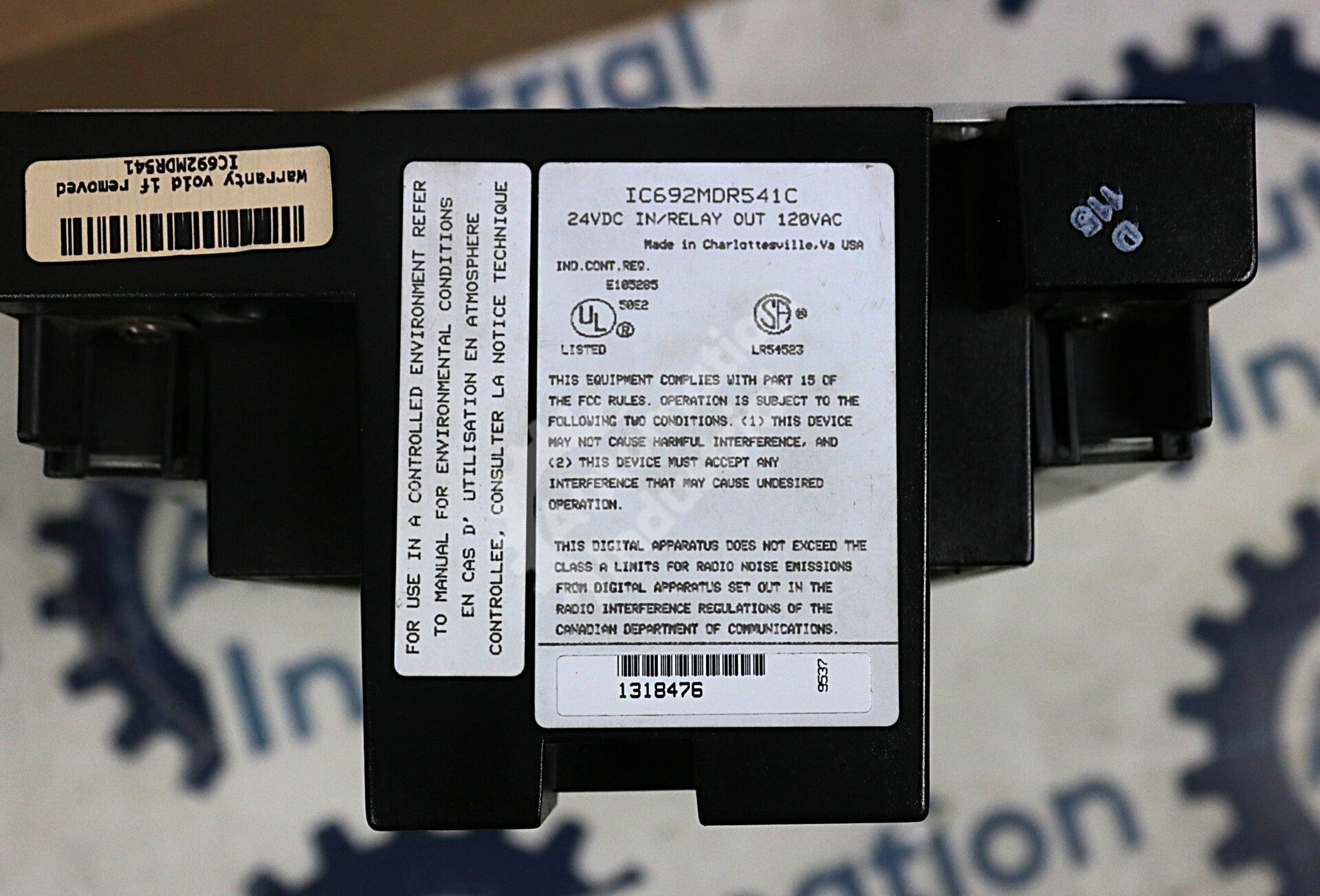 IC692MDR541 By GE Series 90-20 24VDC In/Relay Out Power Supply Base NSNB