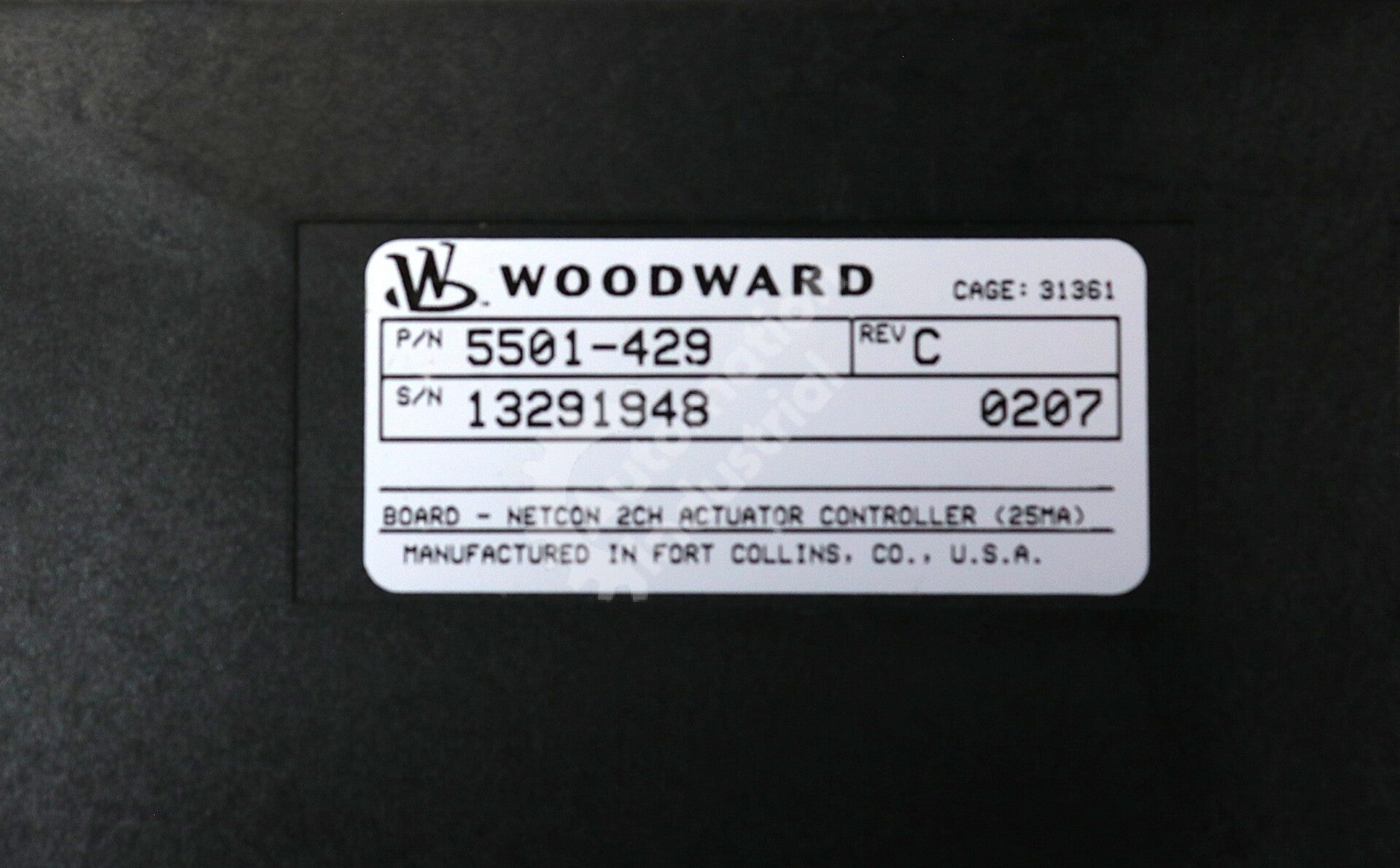 5501-429 Woodward Netcon 2-Channel Actuator Controller Board New Surplus No Box