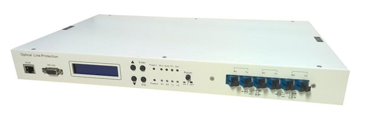 OLPS-RM-35-AD - Optical Line Protection System 1:1 with dual power and network management options, rack 19", 1U