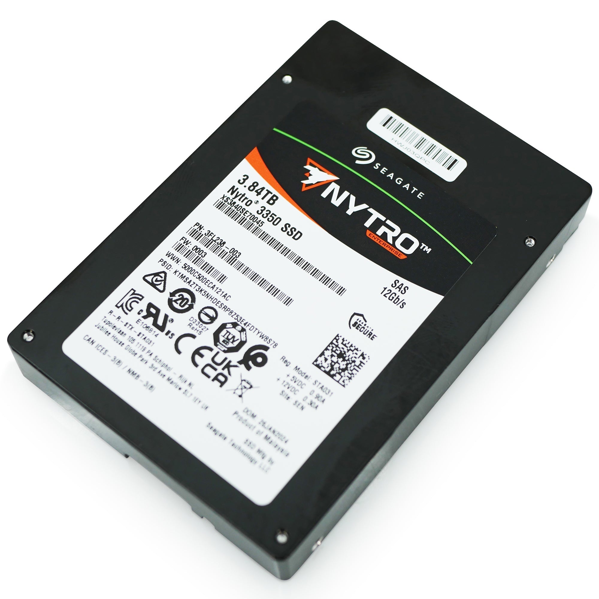 Seagate Nytro 3350 XS3840SE70045 3.84TB 1 DWPD SAS 12Gb/s 3D eTLC 2.5in Solid State Drive