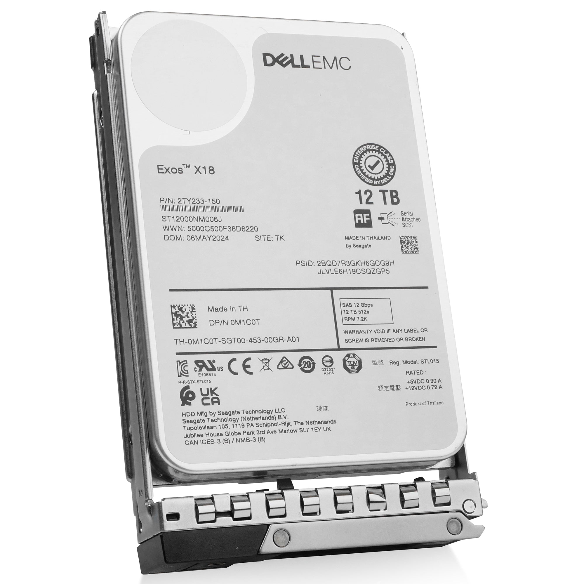 Dell G14 400-BEKI 12TB 7.2K RPM SAS 12Gb/s 512e 3.5in Hard Drive