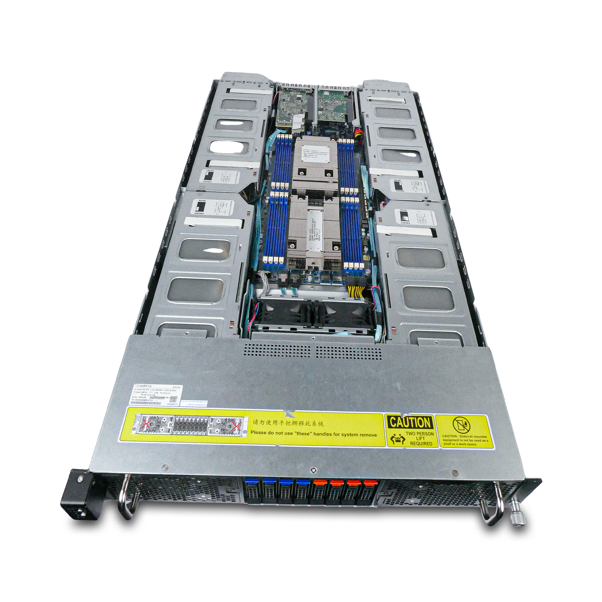 Gigabyte G292-Z44 2U 8-GPU Barebones Server Dual AMD EPYC 7H12 64-Core 16x DDR4 DIMM 8x 2.5" Bay Refurbished