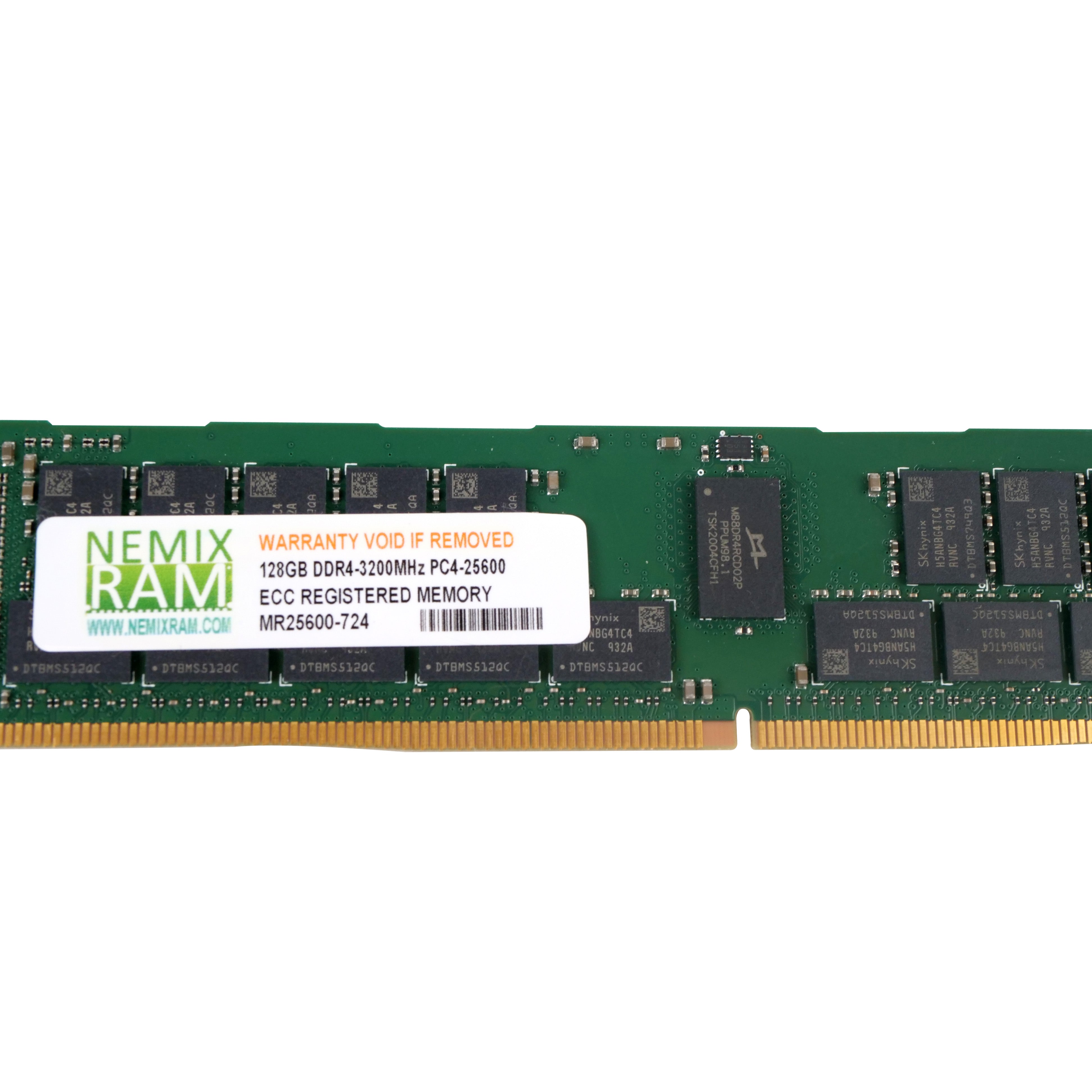NEMIX RAM MR25600-724 128GB 4Rx4 DDR4 3200MHz RDIMM ECC Server RAM (PC4-25600) Seller Refurbished
