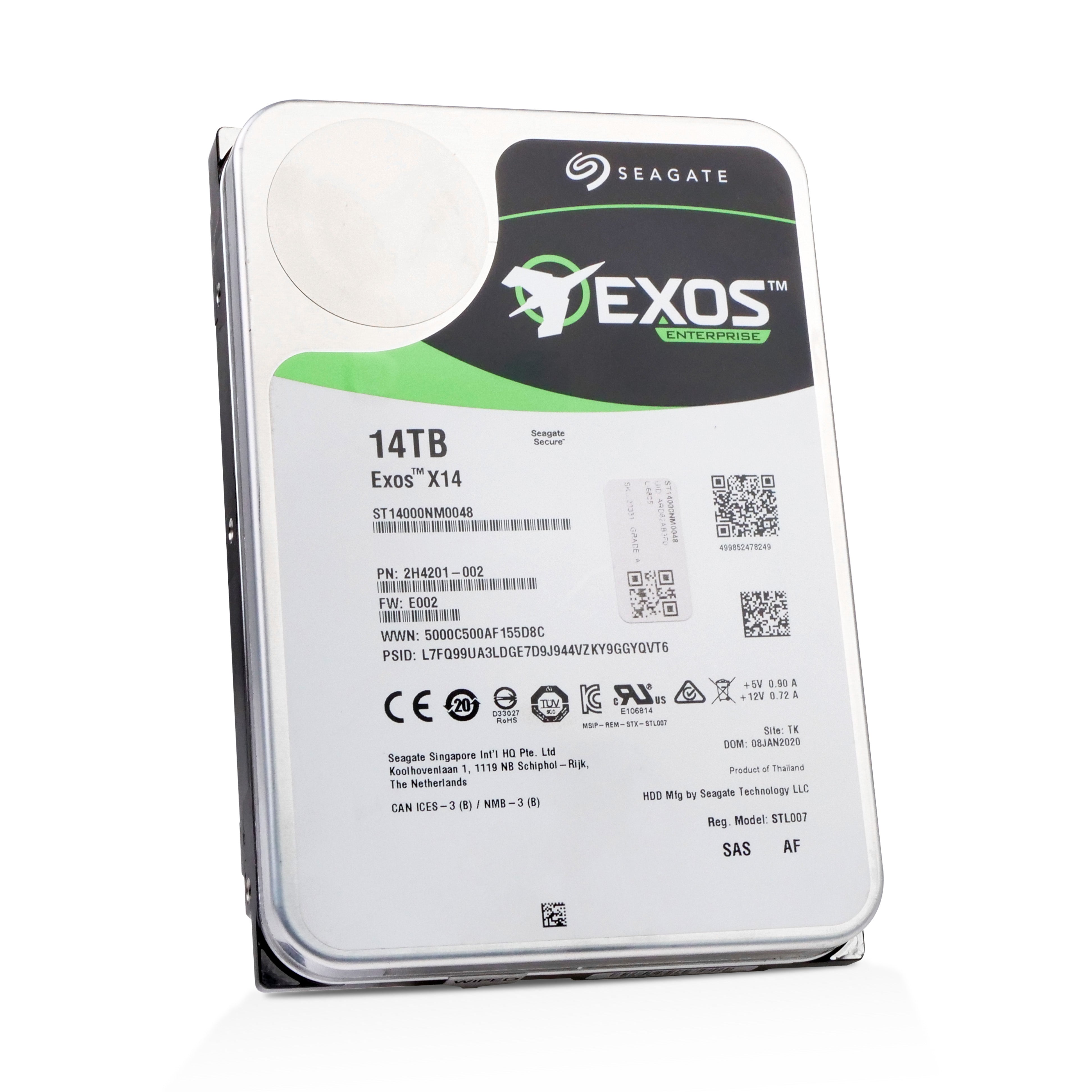 Seagate Exos X14 ST14000NM0048 14TB 7.2K RPM SAS 12Gb/s 512e/4Kn 256MB 3.5" FastFormat HDD