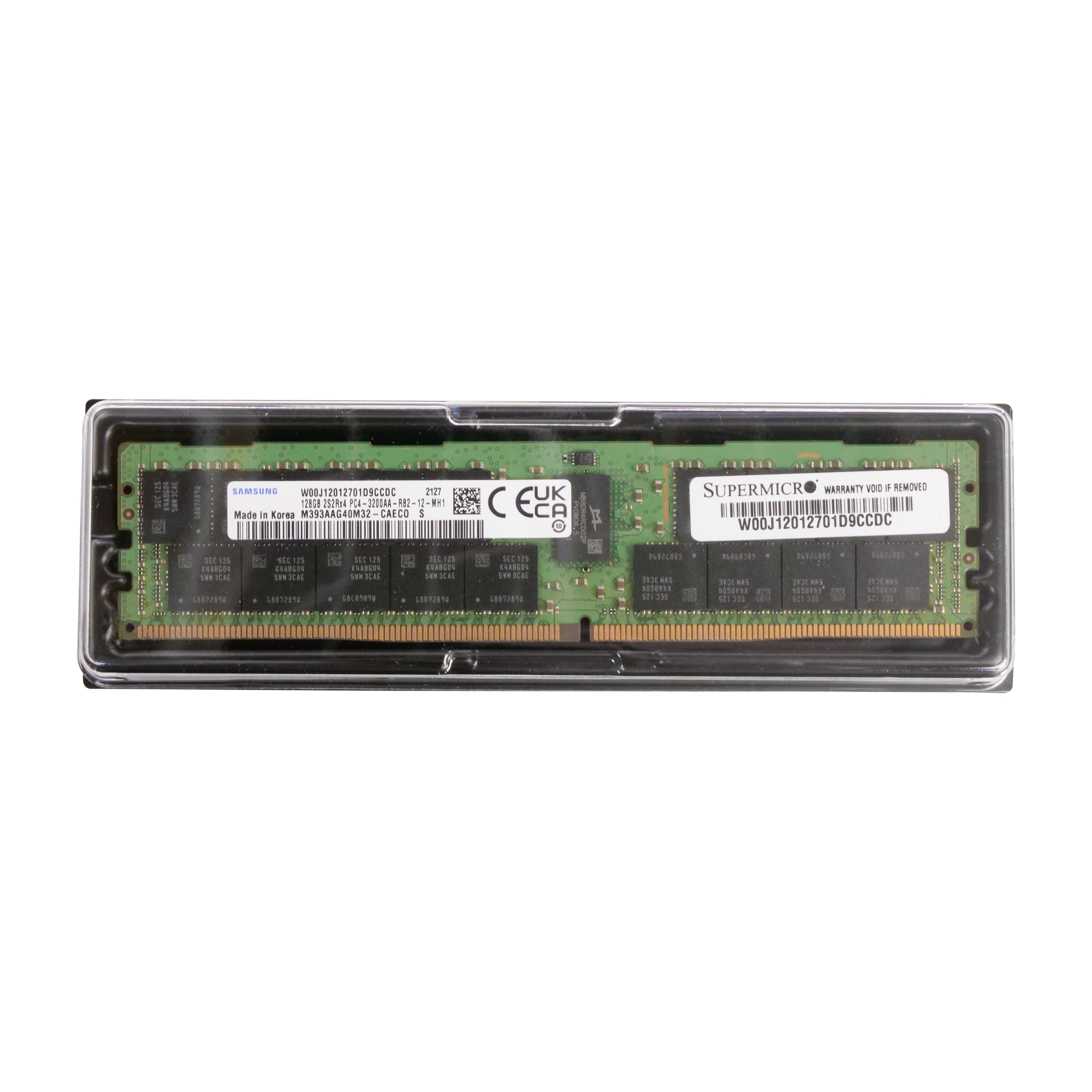 Samsung/SUPERMICRO M393AAG40M32-CAEBY 128GB DDR4 3200MHz RDIMM ECC Server RAM (PC4-25600) Refurbished