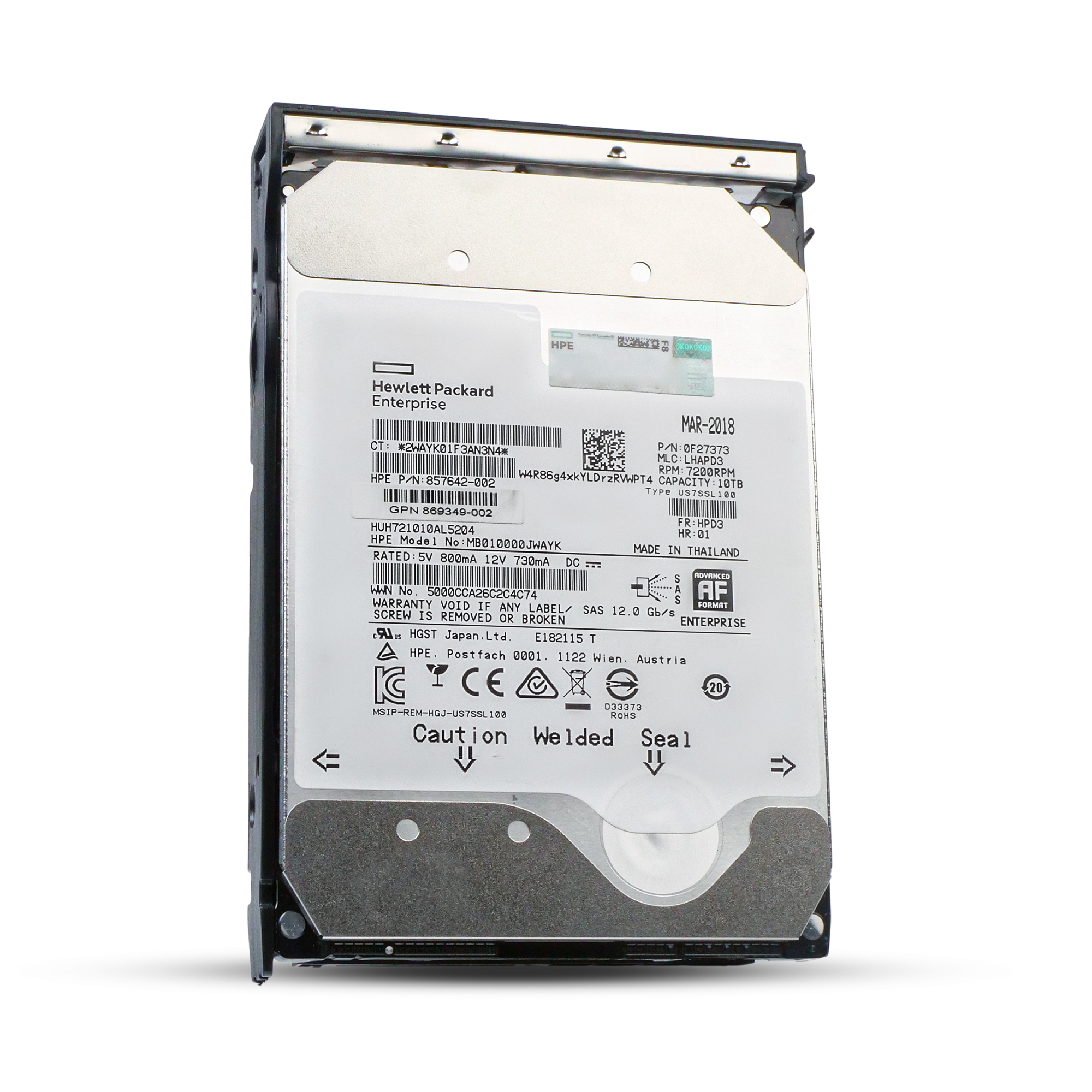 HP Generation 11 878677-001 10TB 7.2K RPM SAS 12Gb/s 512e 256MB 3.5in Refurbished HDD