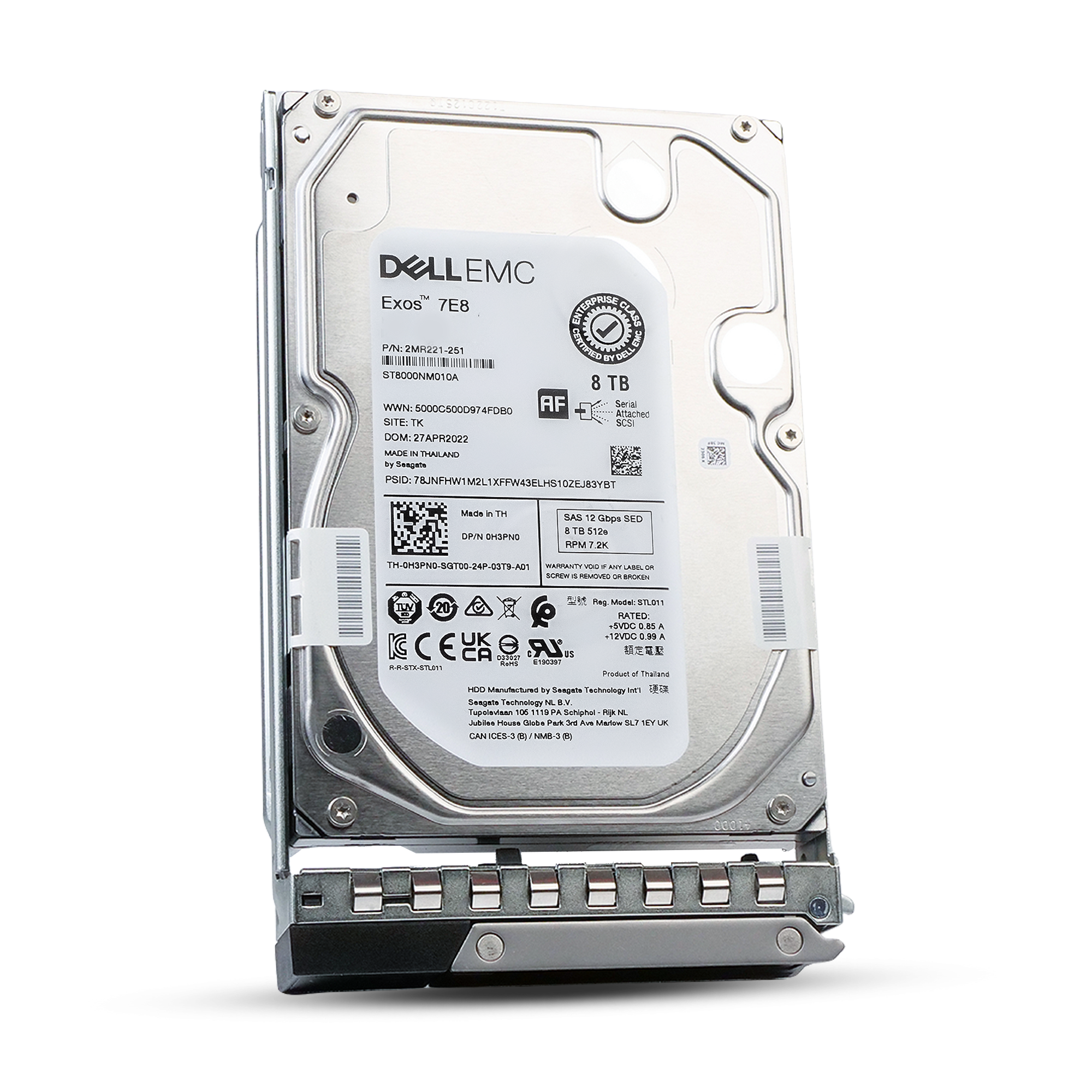 Dell G14 400-AUVT 8TB 7.2K RPM SAS 12Gb/s 512e 256MB 3.5in HDD