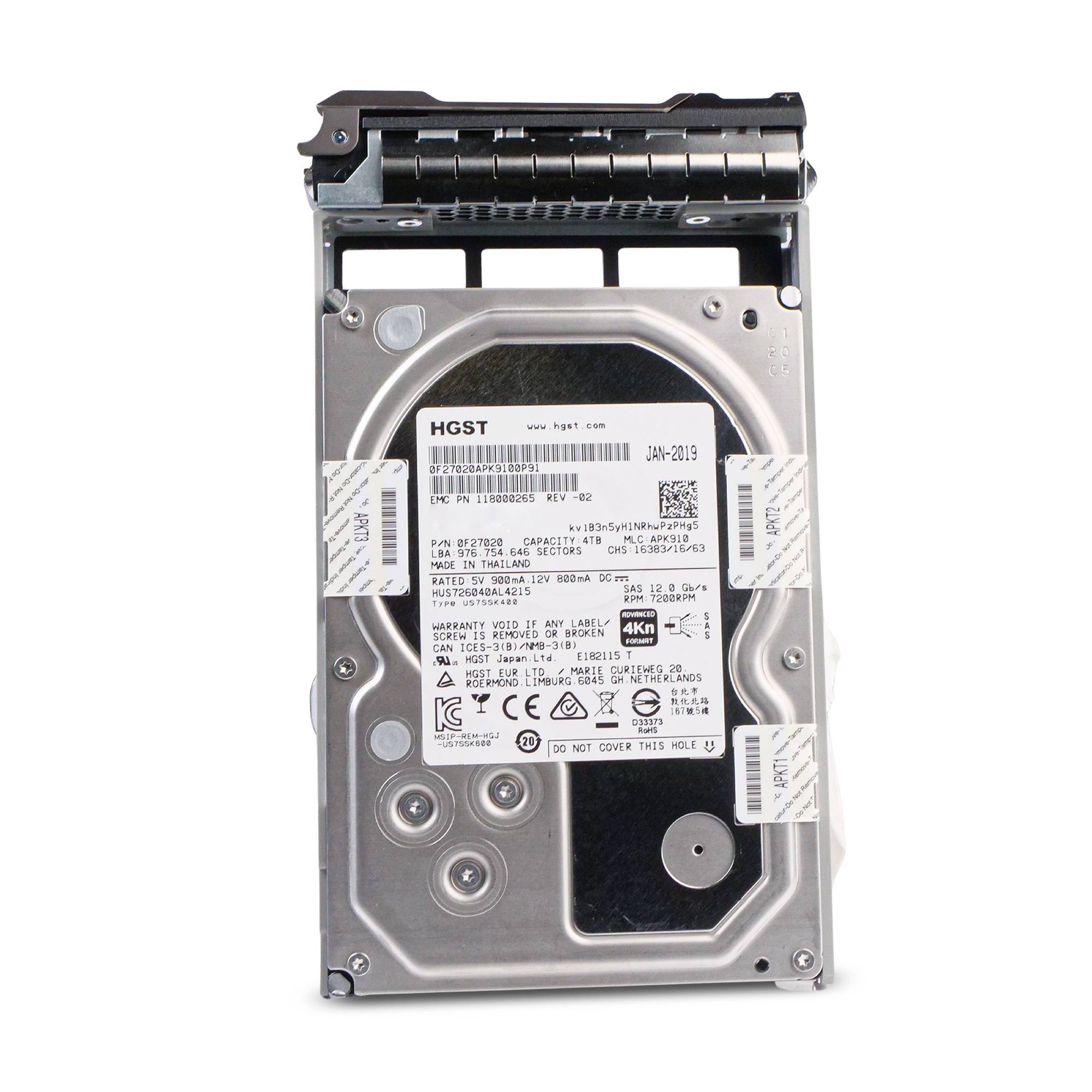 Dell G13 118000265 4TB 7.2K RPM SAS 12Gb/s 4Kn 128MB 3.5in Refurbished HDD
