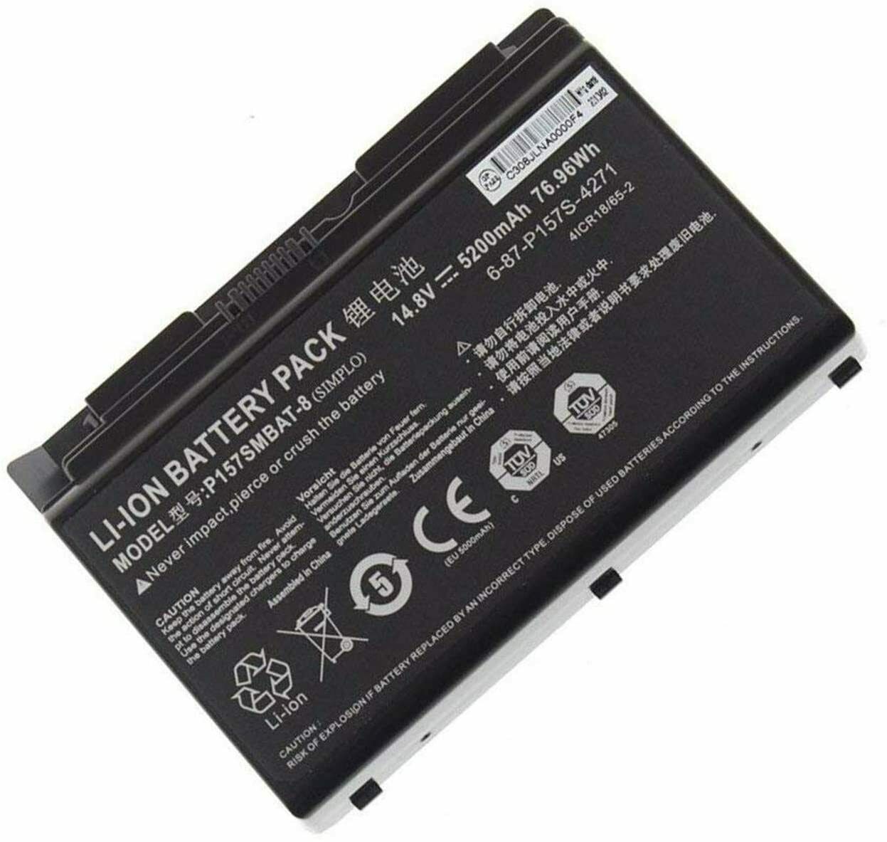 Clevo P157SMBAT-8 6-87-P157S-4271 P157S P157SM Hasee K780E Battery