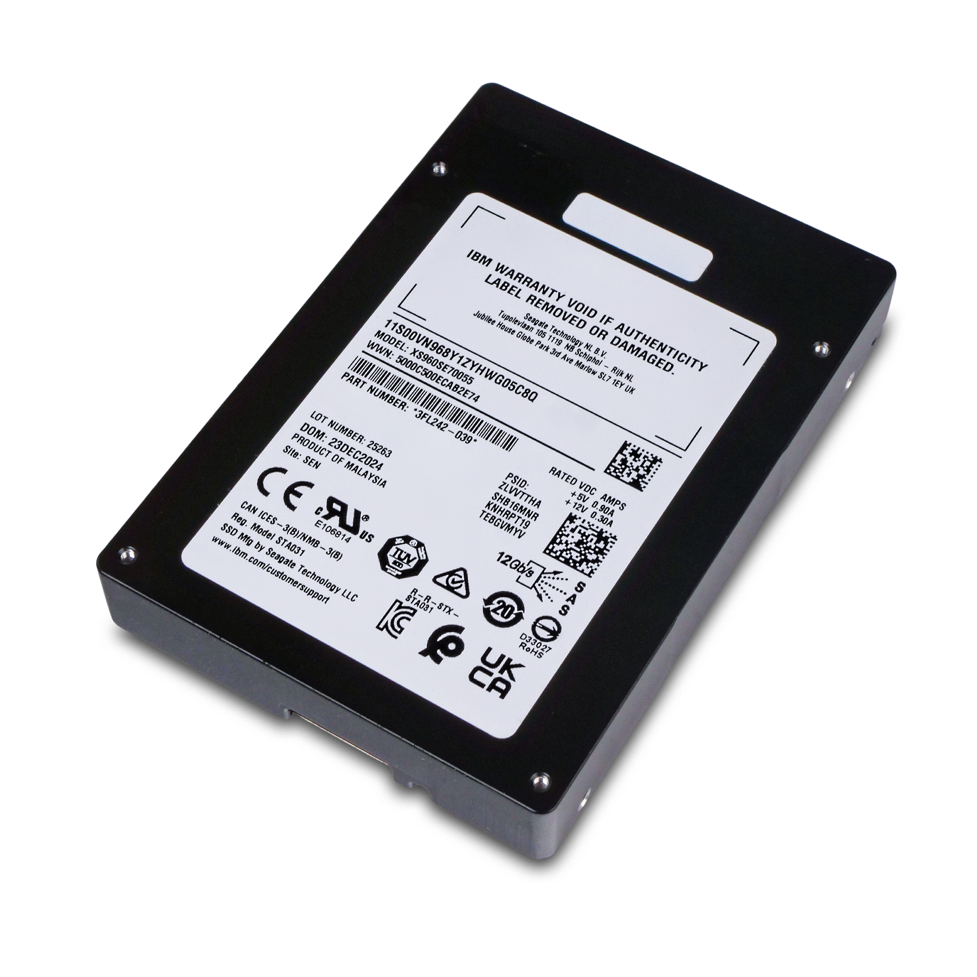 Seagate Nytro 3350 XS960SE70055 960GB 1 DWPD SAS 12Gb/s 3D eTLC 2.5in IBM SSD